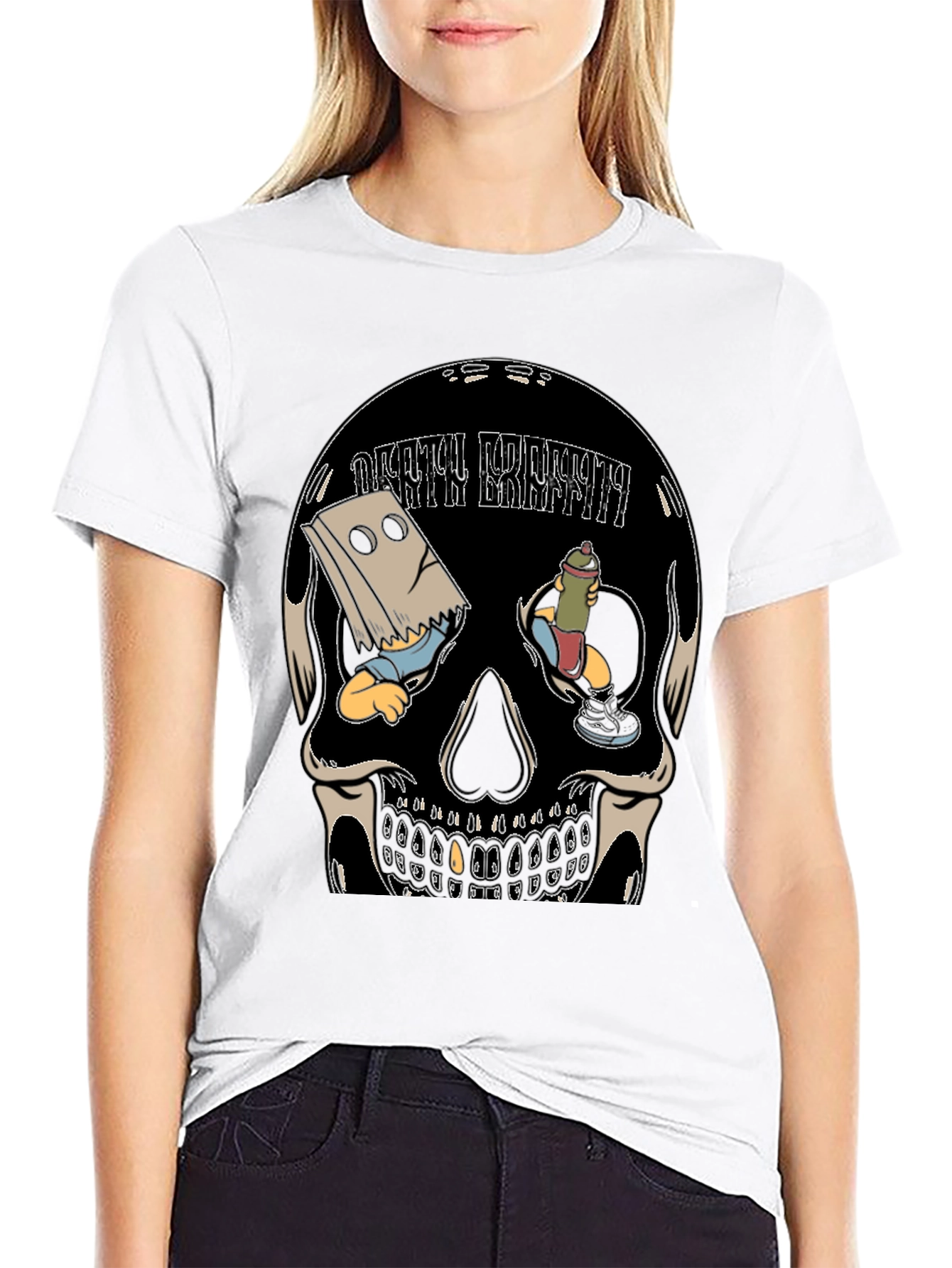 Death Breath Skull Graphic Tee - Unique Design
