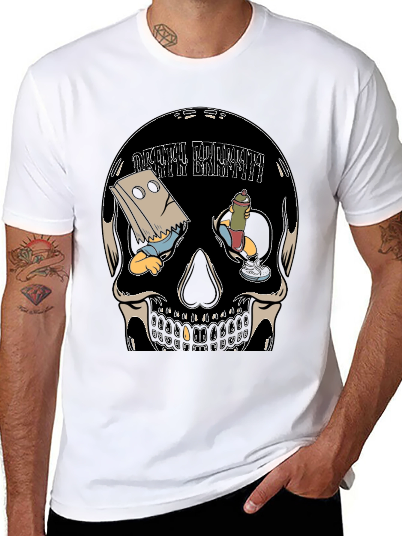 Death Breath Skull Graphic Tee - Unique Design