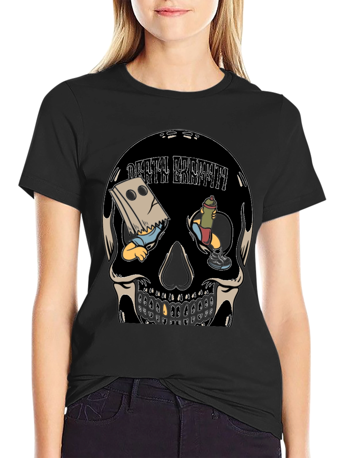 Death Breath Skull Graphic Tee - Unique Design