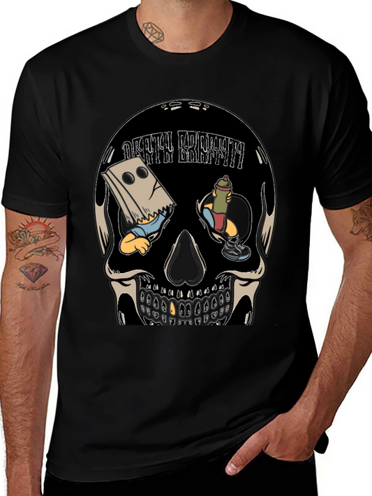 Death Breath Skull Graphic Tee - Unique Design