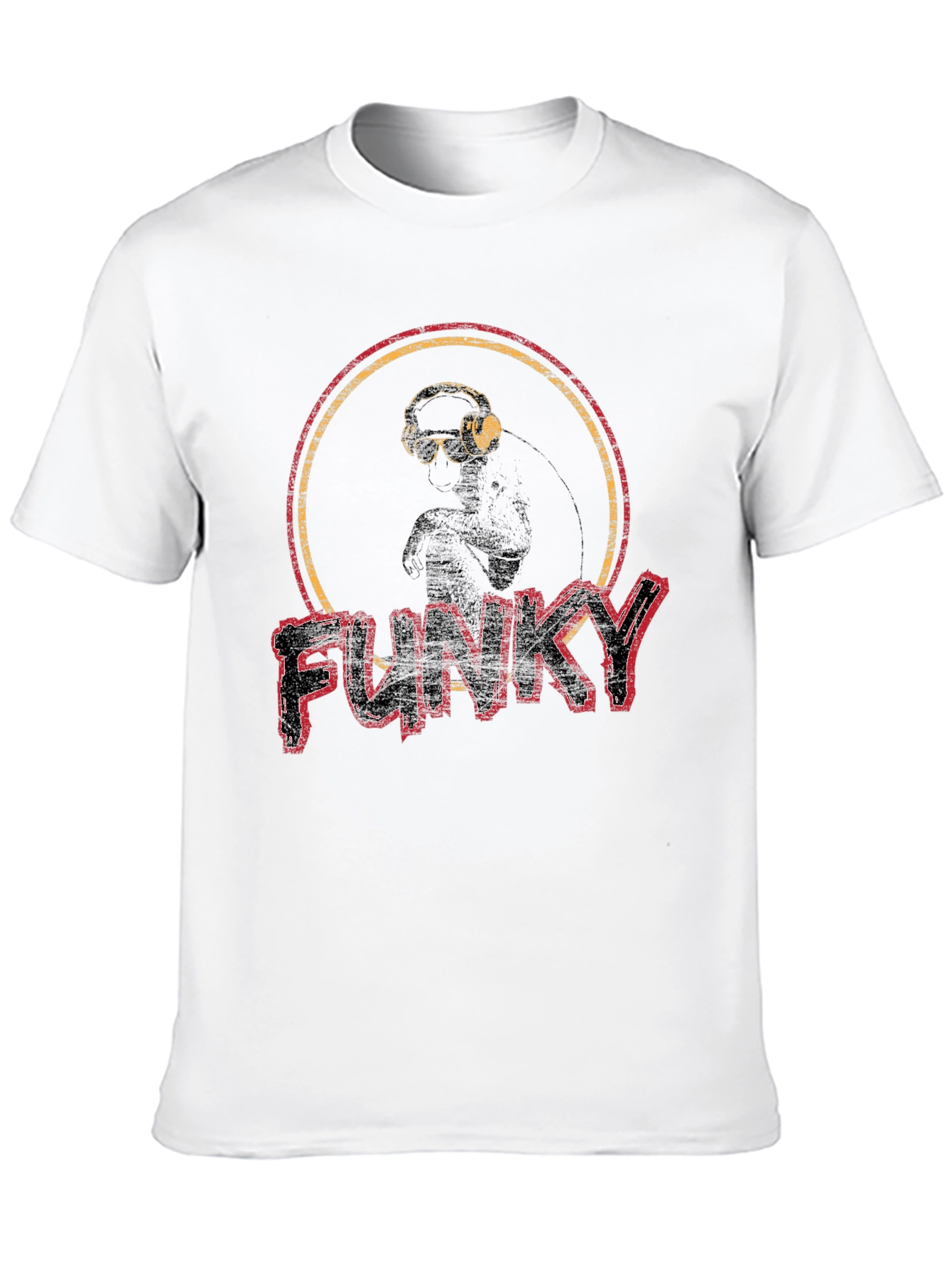 Funky Graphic Print Crew Neck T-Shirt
