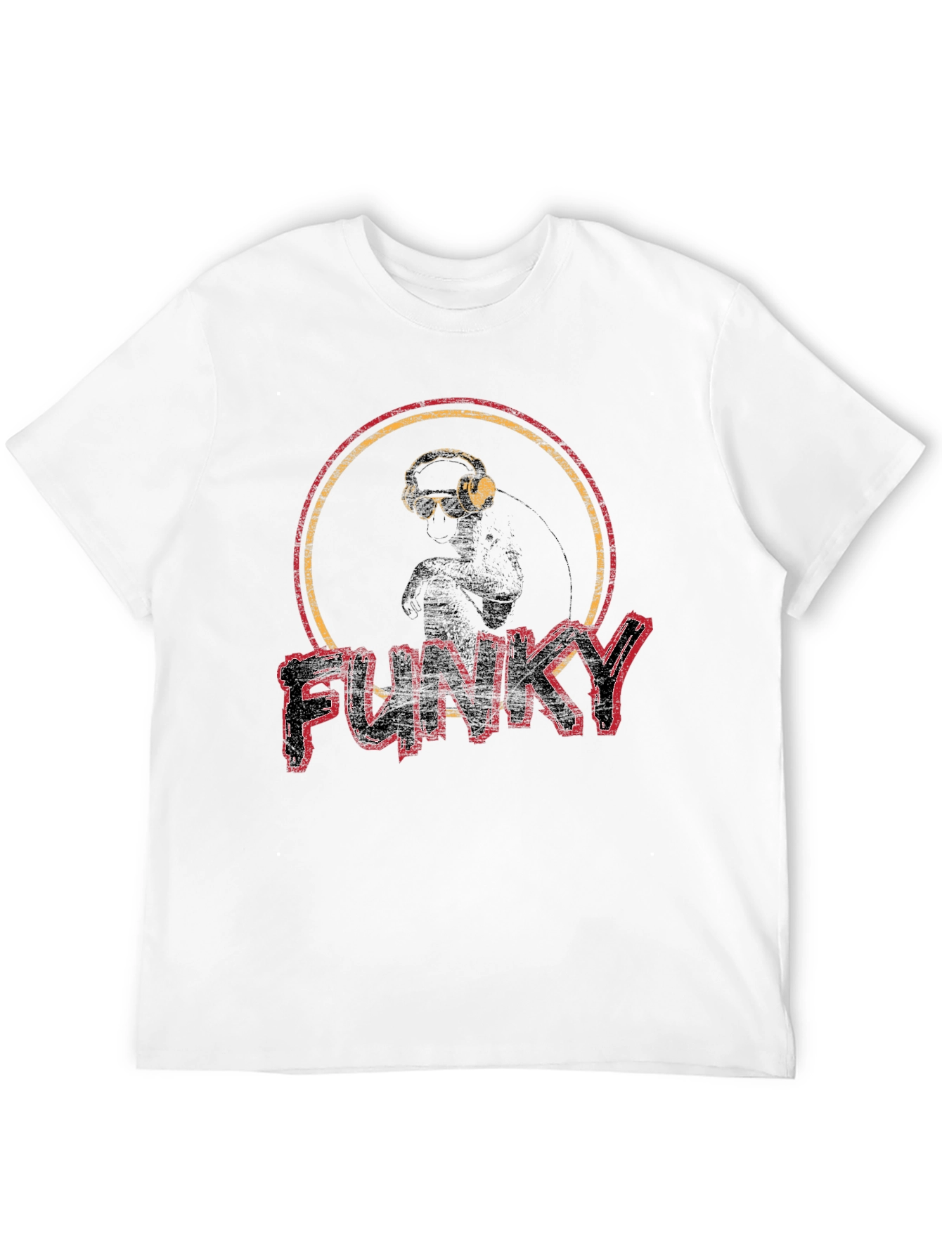 Funky Graphic Print Crew Neck T-Shirt