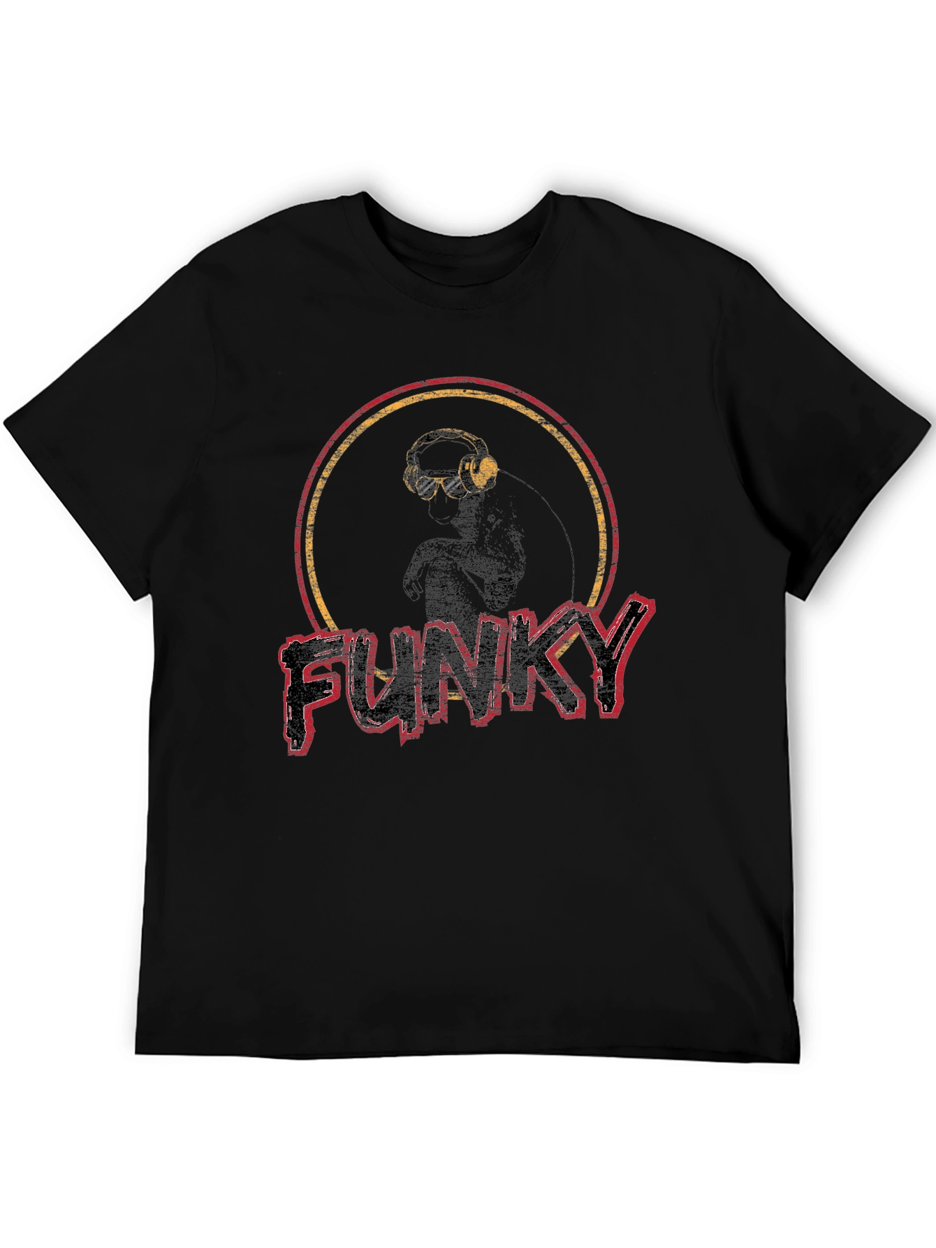 Funky Graphic Print Crew Neck T-Shirt