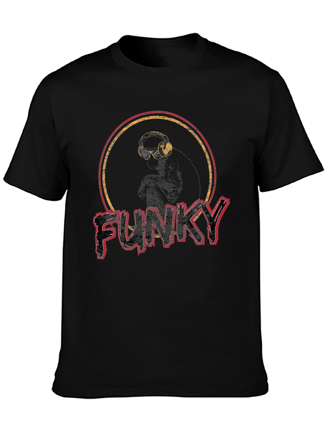 Funky Graphic Print Crew Neck T-Shirt