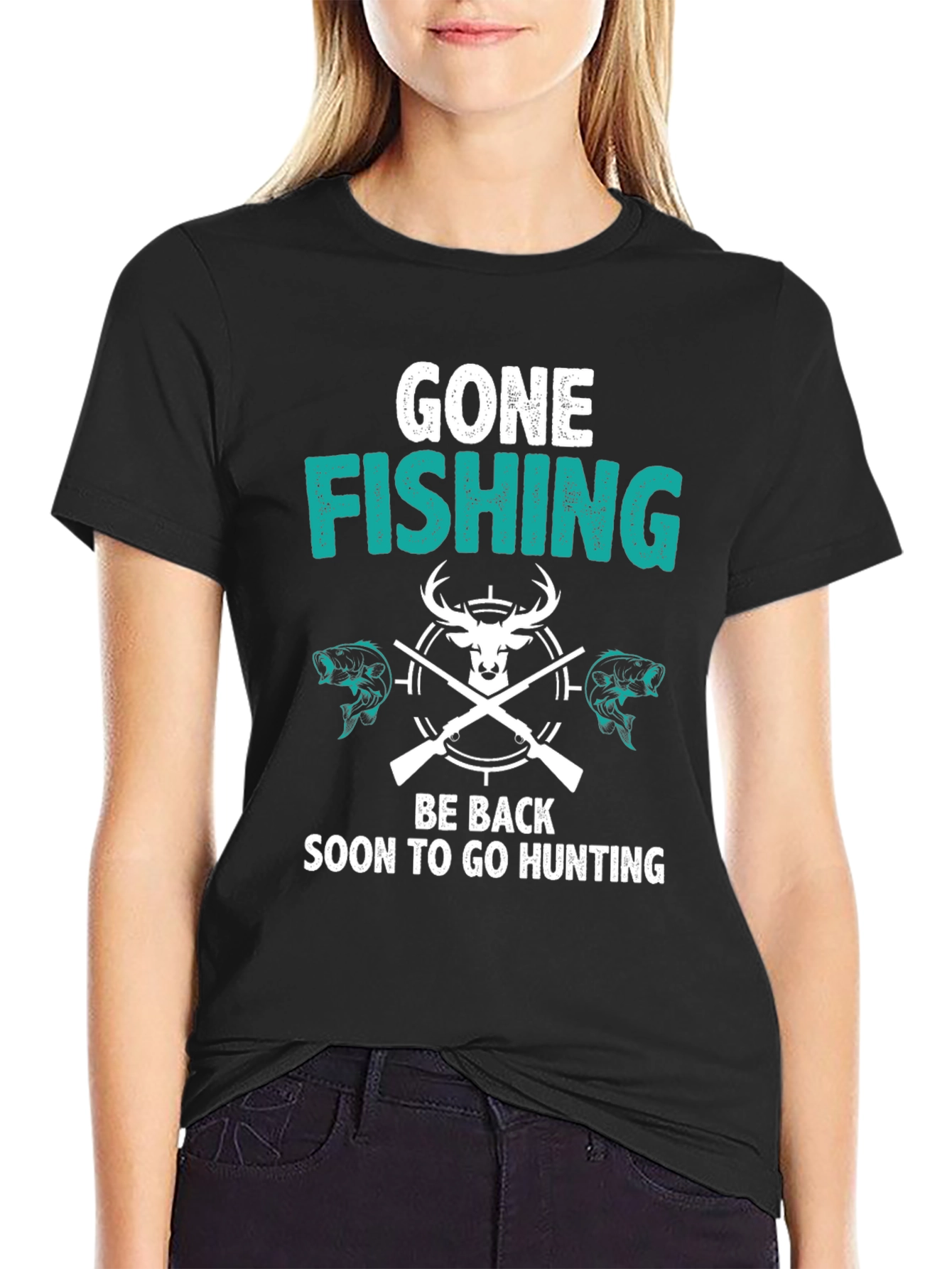 Gone Fishing Back to Hunting T-Shirt