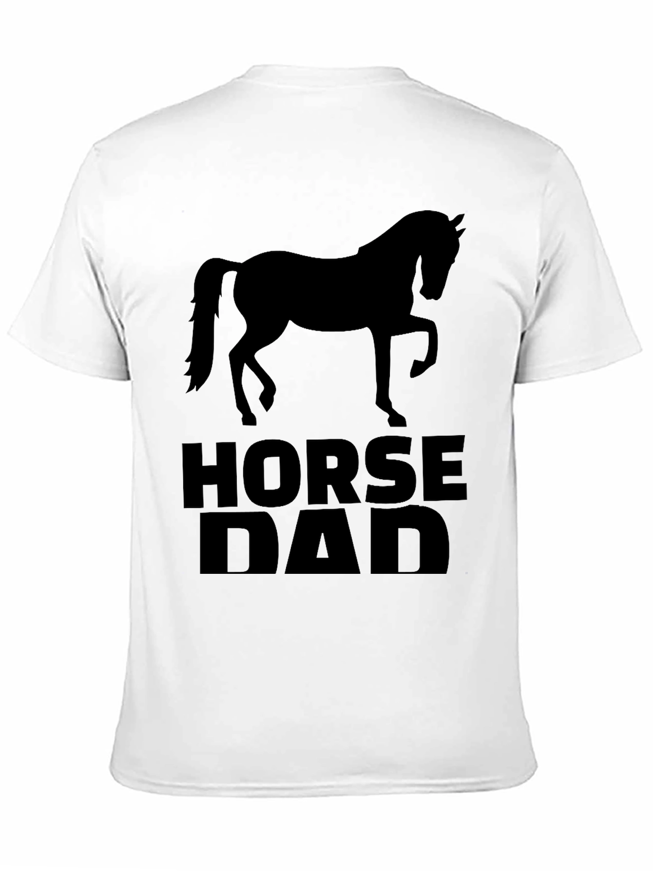 Horse Dad Black Graphic T-Shirt