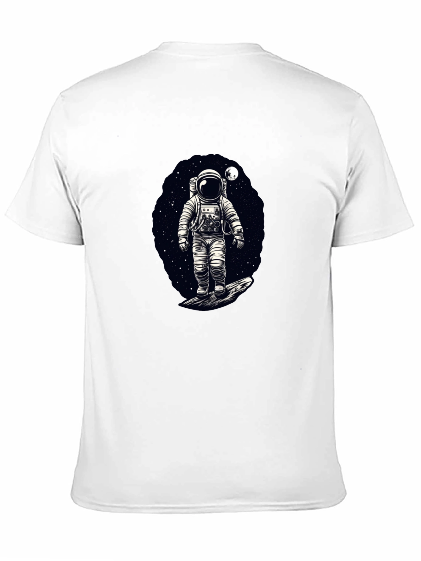 Astronaut in Space Graphic T-Shirt - Black
