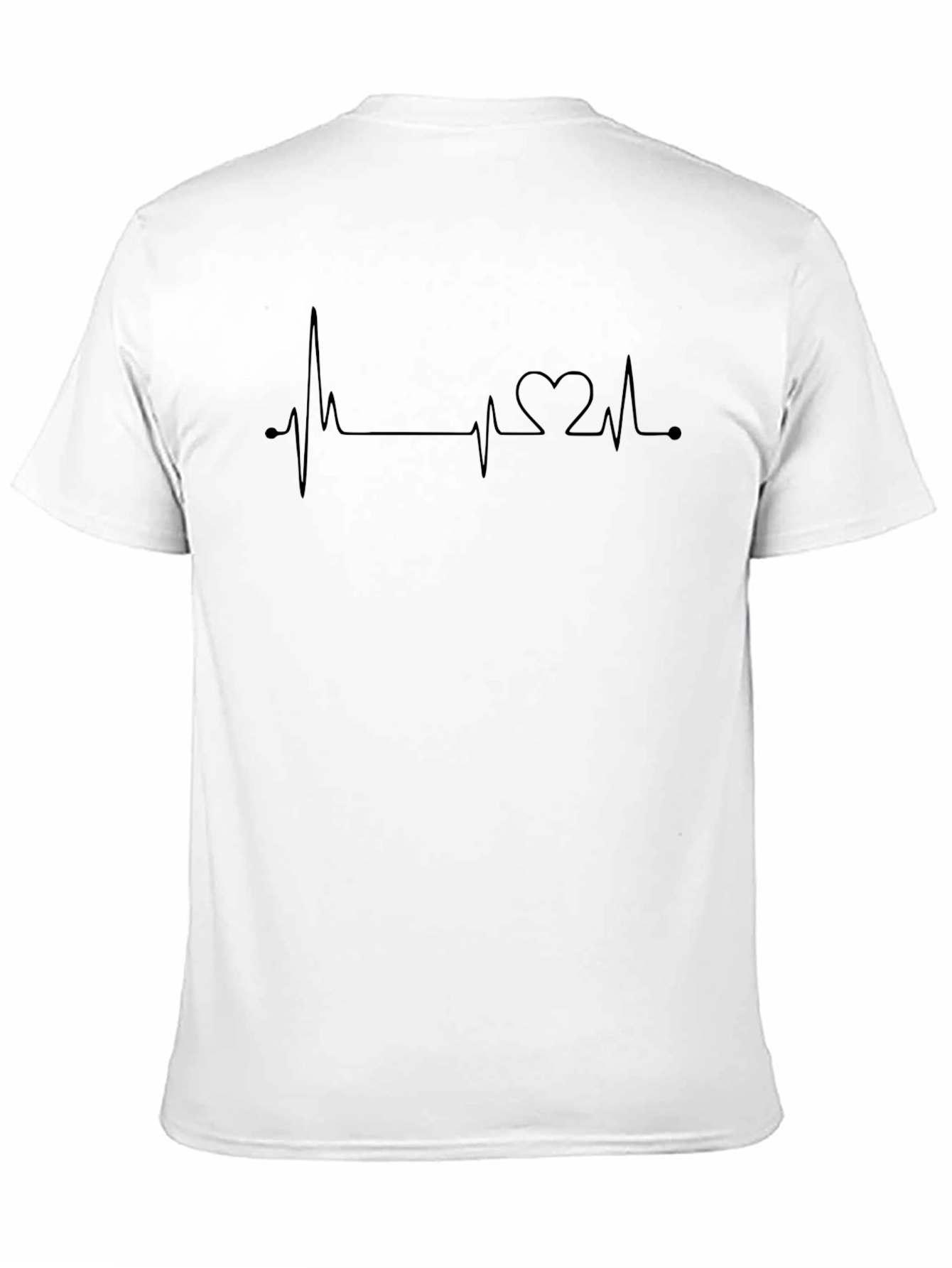 Heartbeat Heart Love Tee - Black