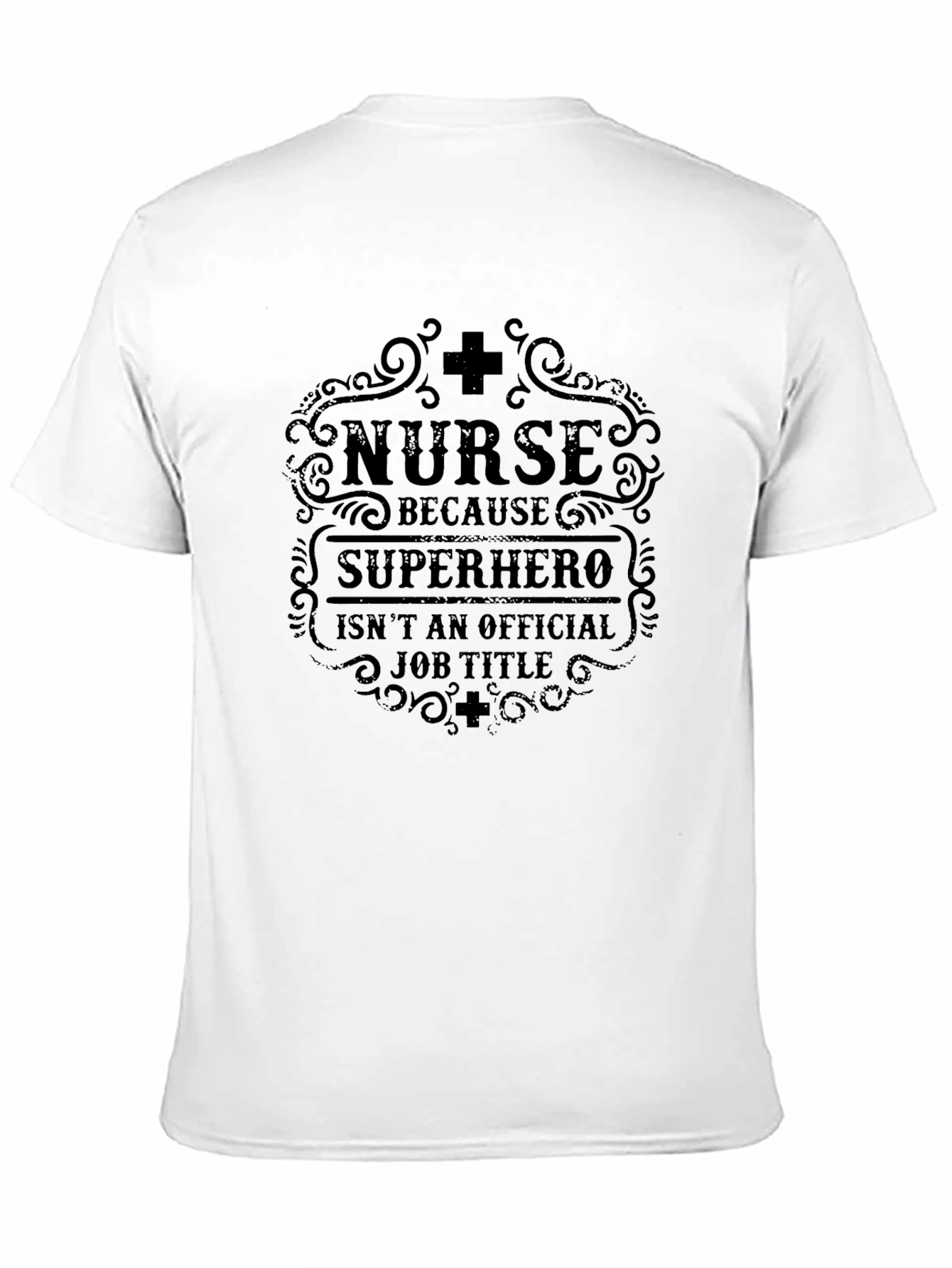 Nurse Superhero T-Shirt - Black Cotton Graphic Tee