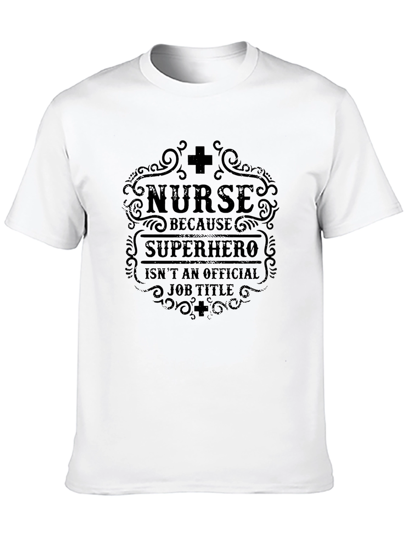 Nurse Superhero T-Shirt - Black Cotton Graphic Tee