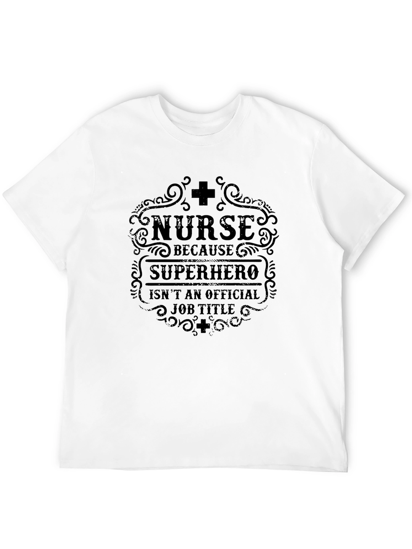 Nurse Superhero T-Shirt - Black Cotton Graphic Tee