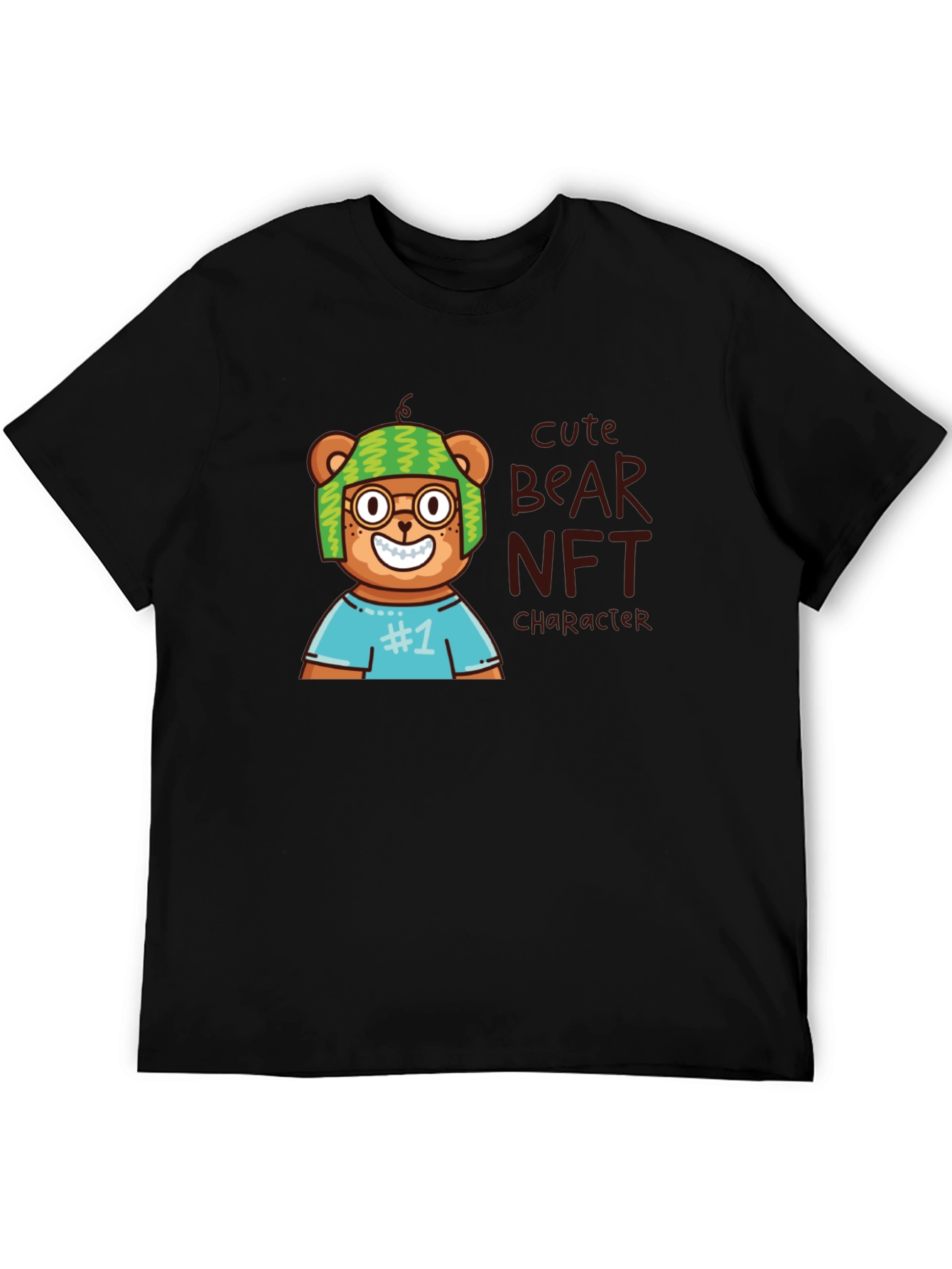 Cute Bear NFT T-Shirt - Trendy Graphic Tee