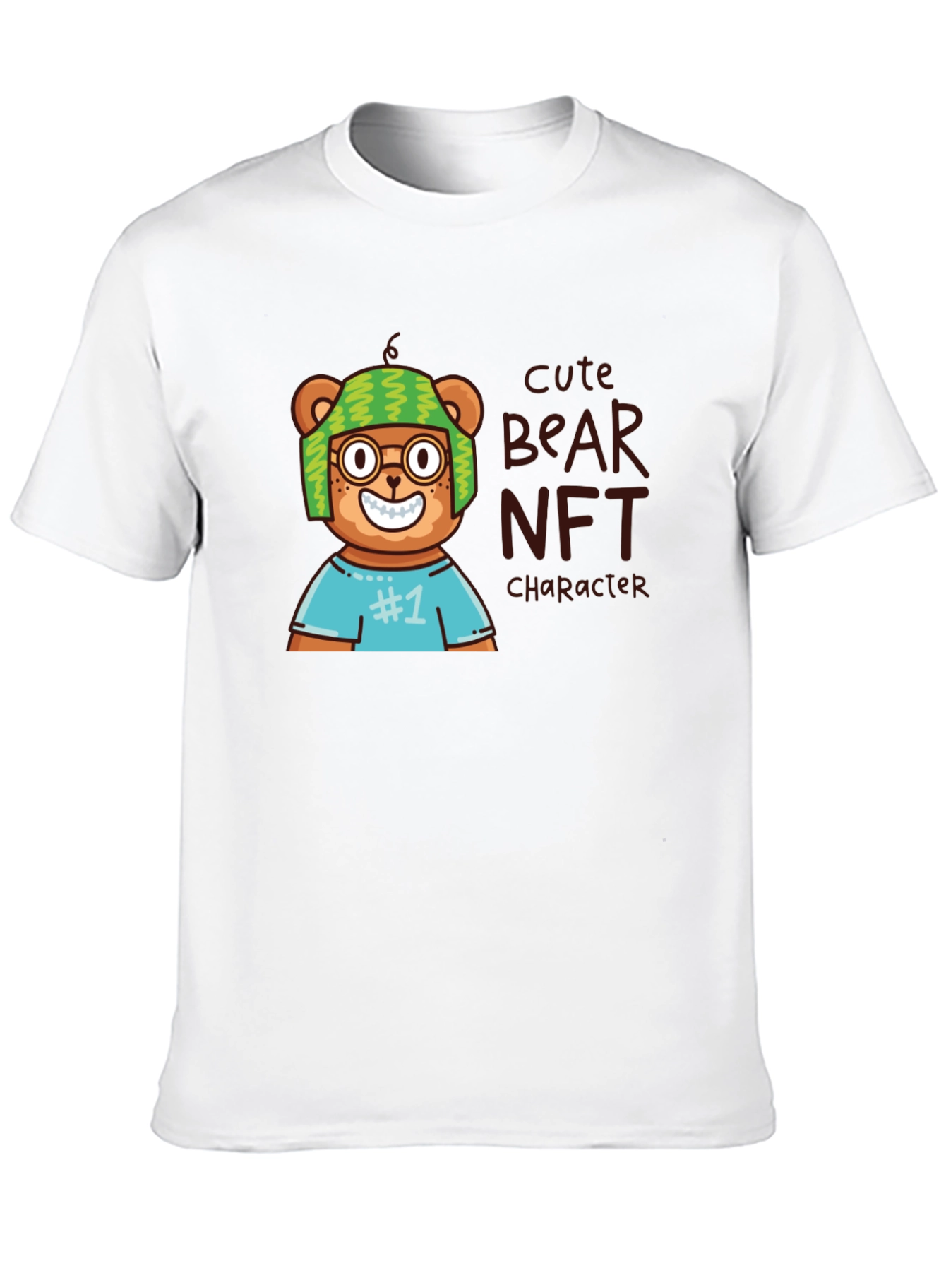 Cute Bear NFT T-Shirt - Trendy Graphic Tee