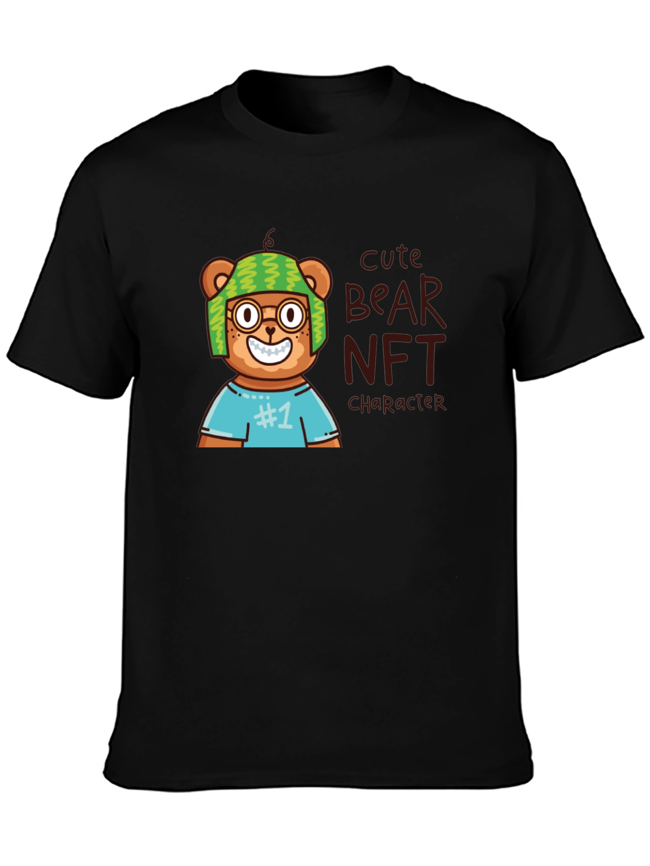 Cute Bear NFT T-Shirt - Trendy Graphic Tee