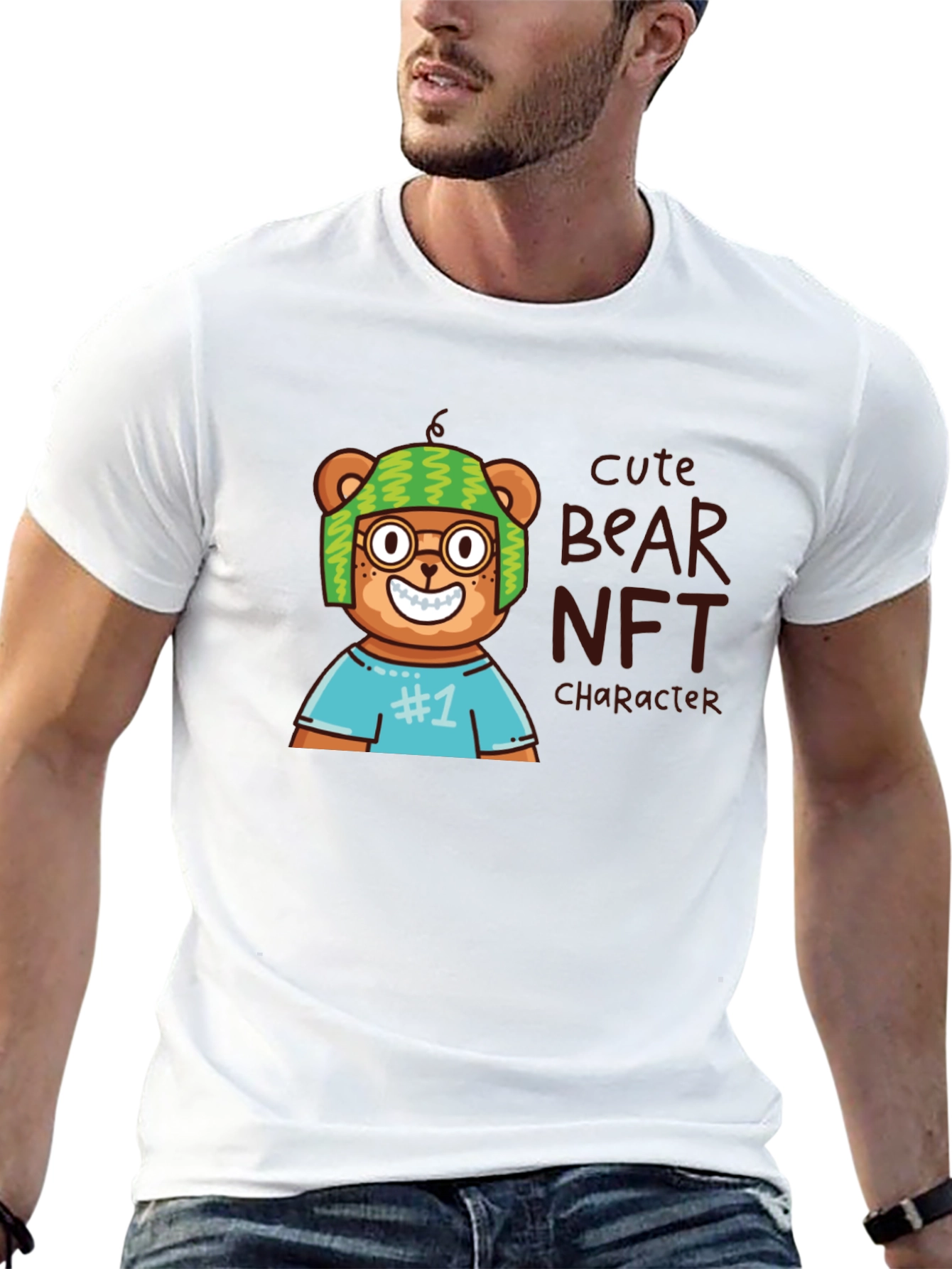 Cute Bear NFT T-Shirt - Trendy Graphic Tee