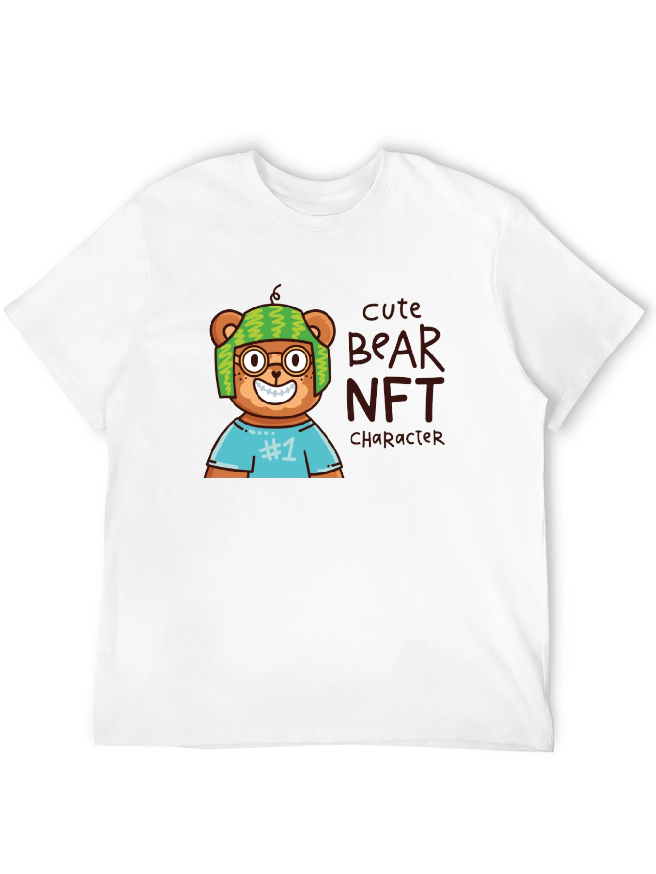 Cute Bear NFT T-Shirt - Trendy Graphic Tee