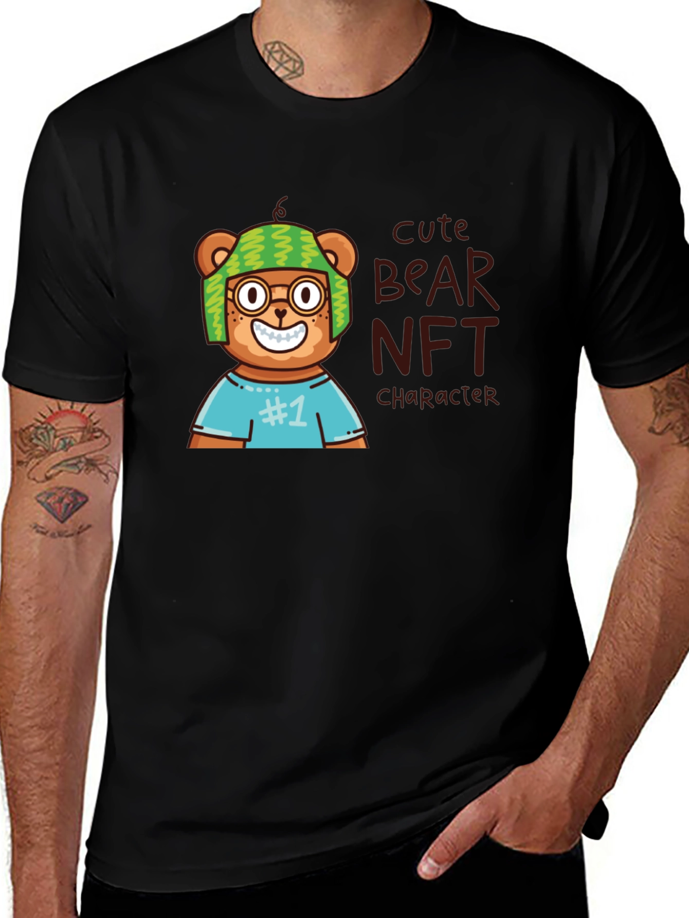 Cute Bear NFT T-Shirt - Trendy Graphic Tee