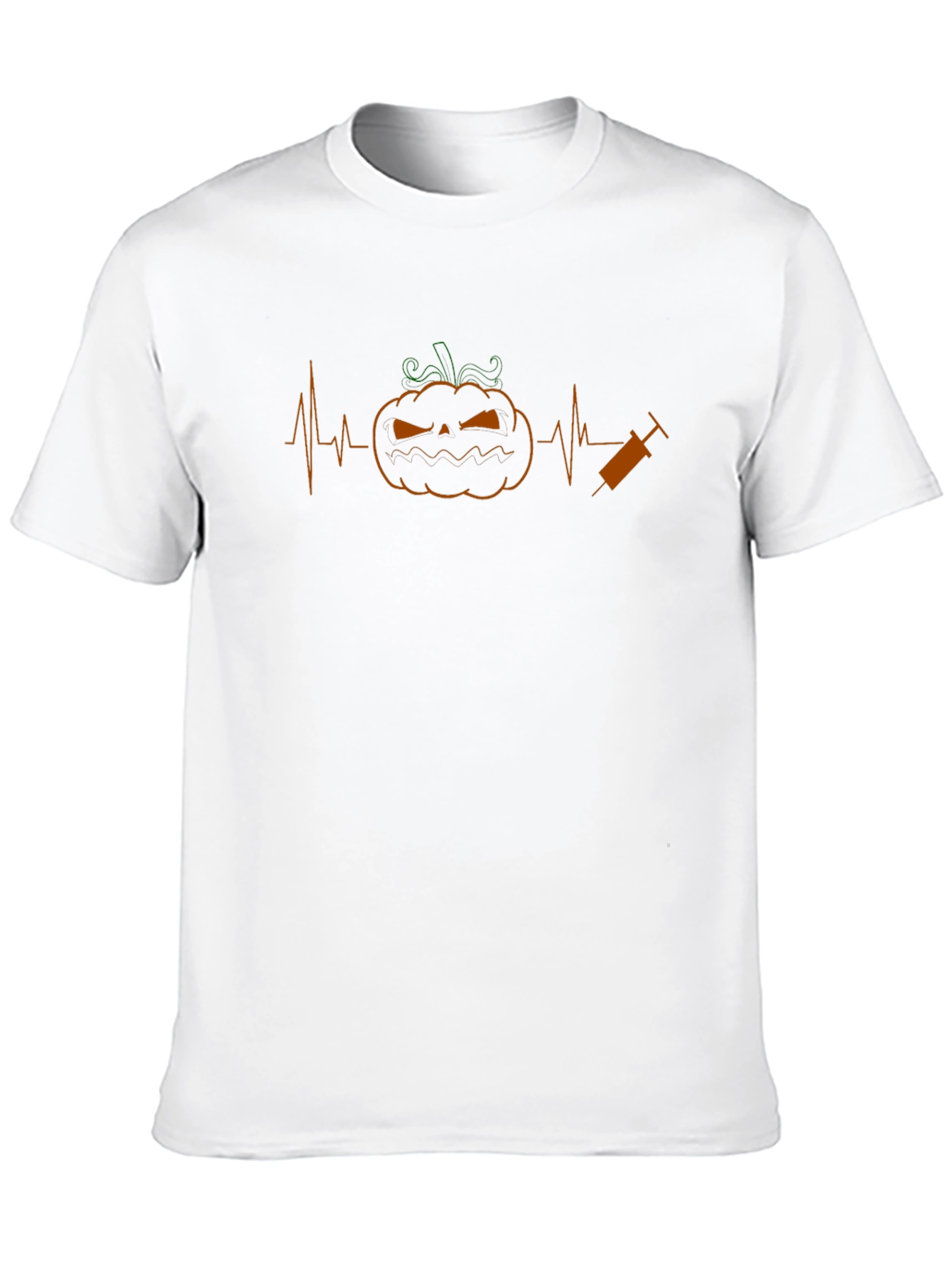 Halloween Pumpkin Pulse Black T-Shirt
