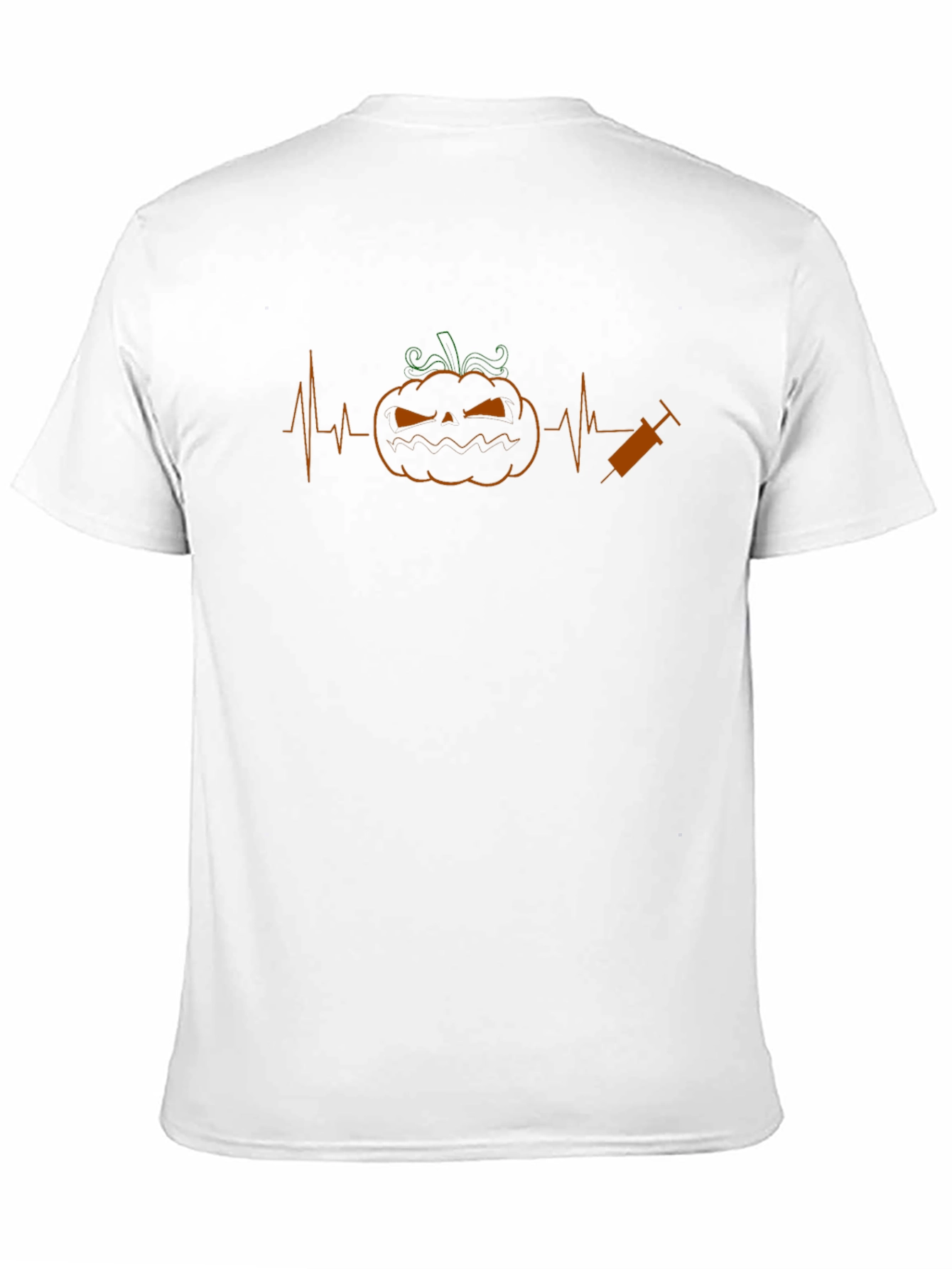 Halloween Pumpkin Pulse Black T-Shirt