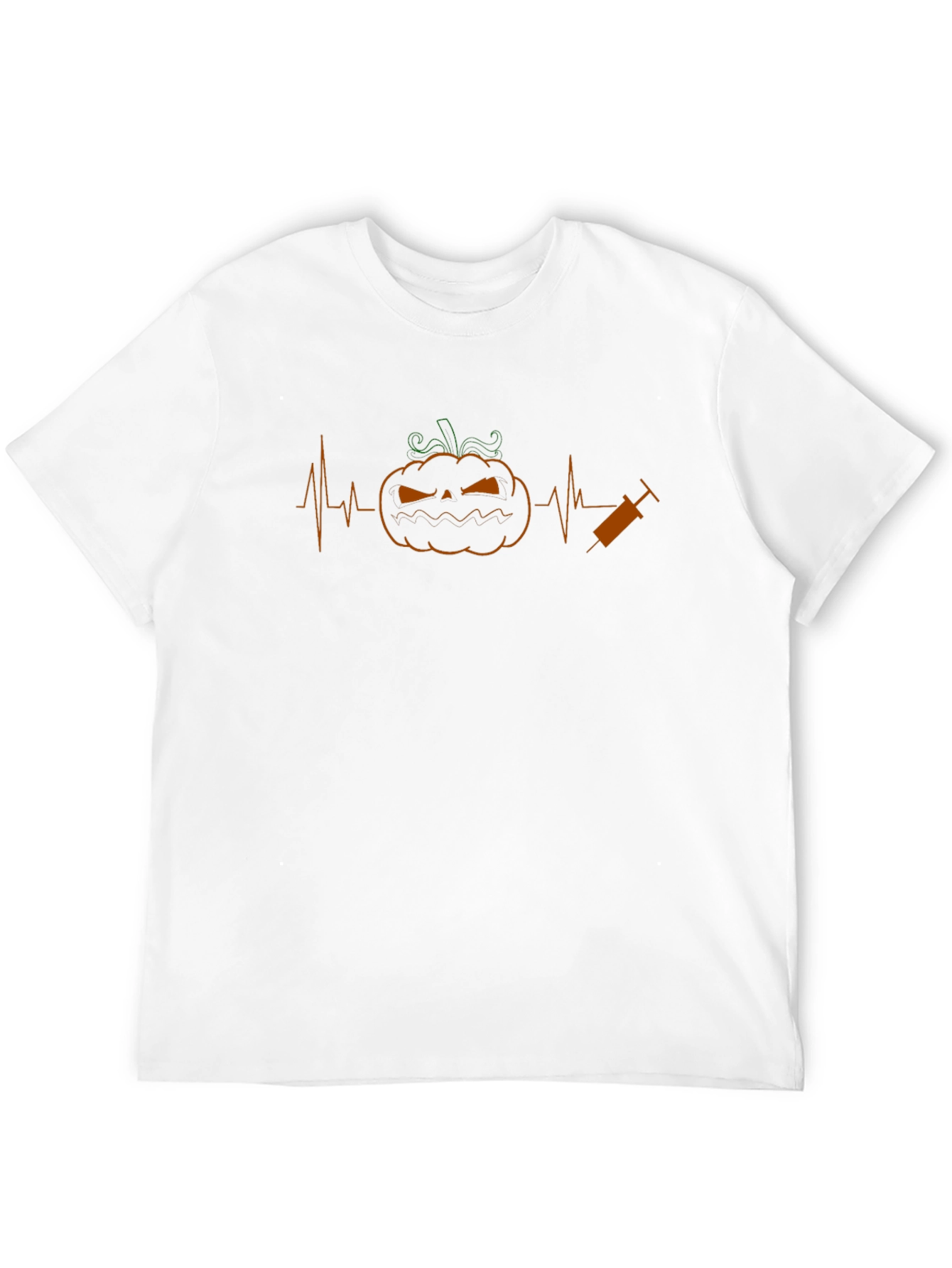 Halloween Pumpkin Pulse Black T-Shirt