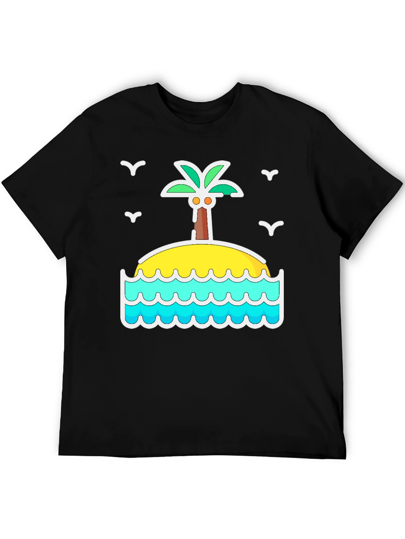 Island Palm Tree Graphic T-Shirt