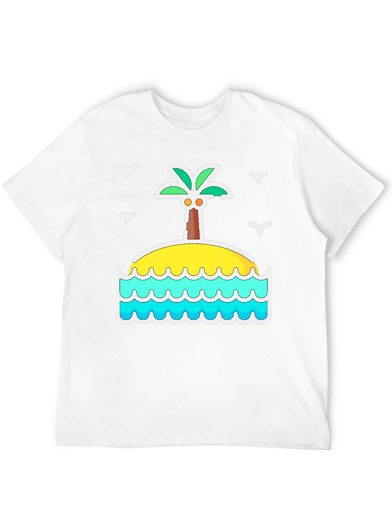Island Palm Tree Graphic T-Shirt