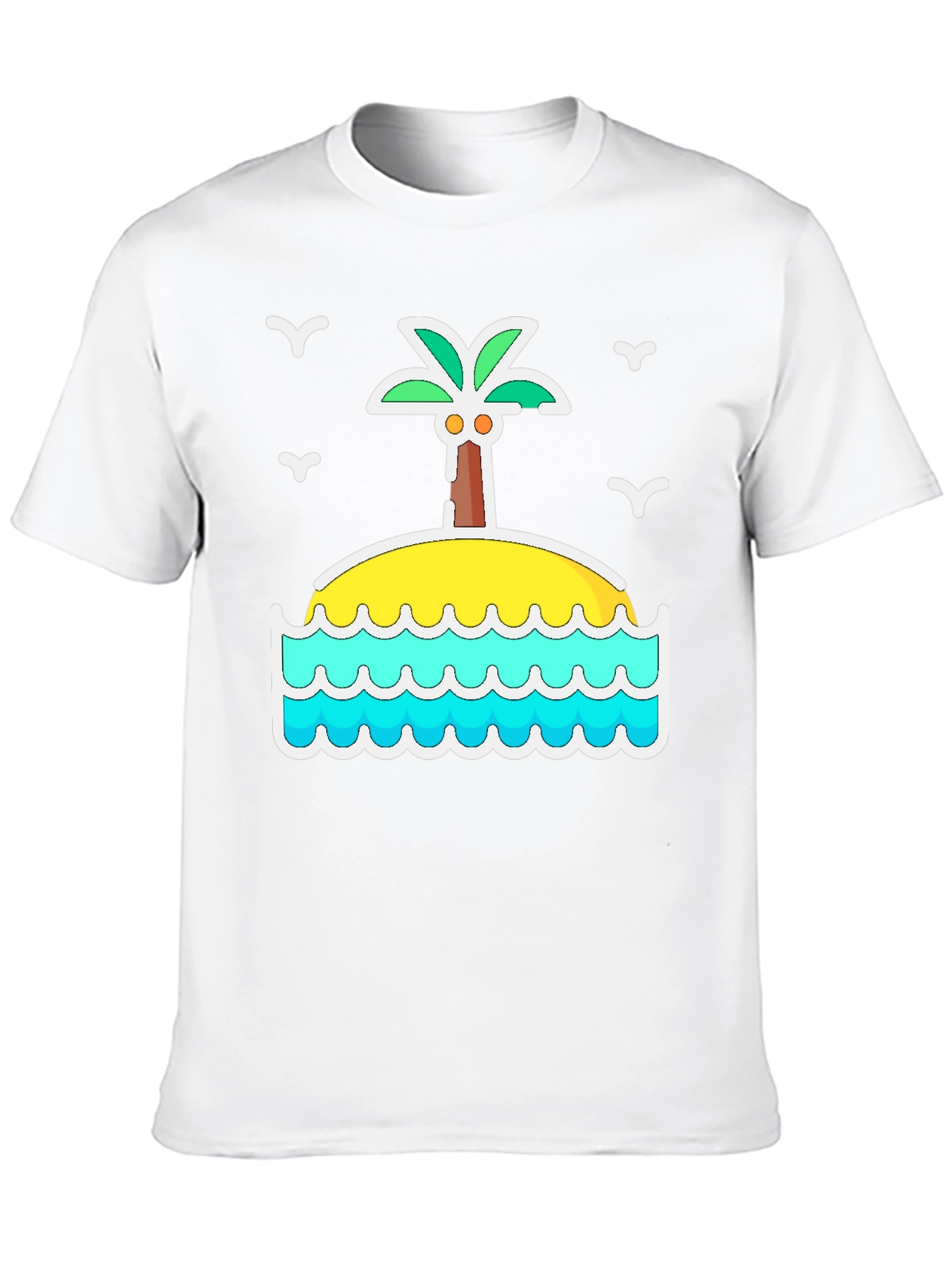 Island Palm Tree Graphic T-Shirt