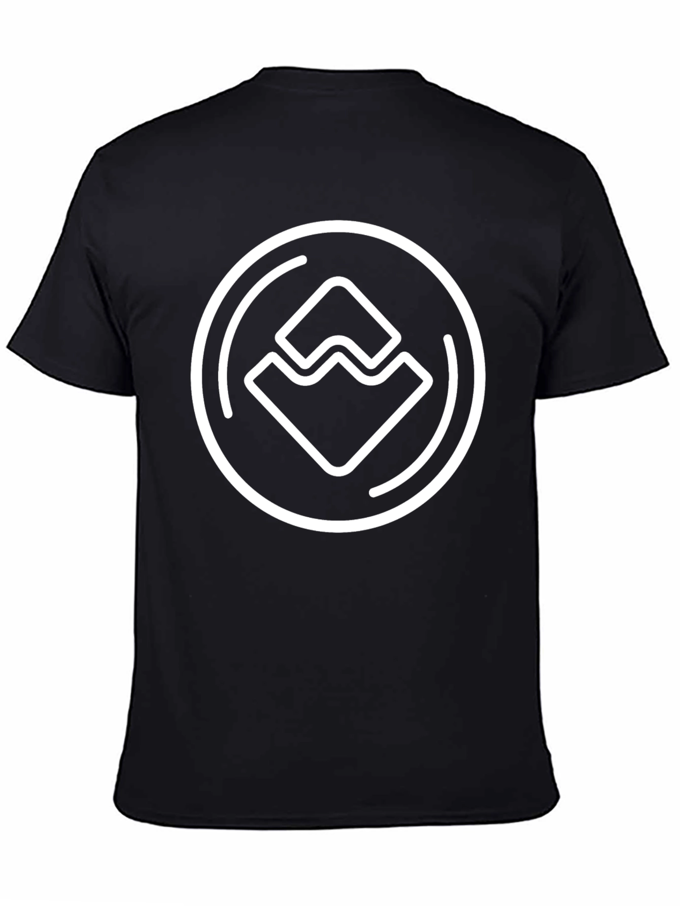 Modern Emblem Graphic Tee - Black