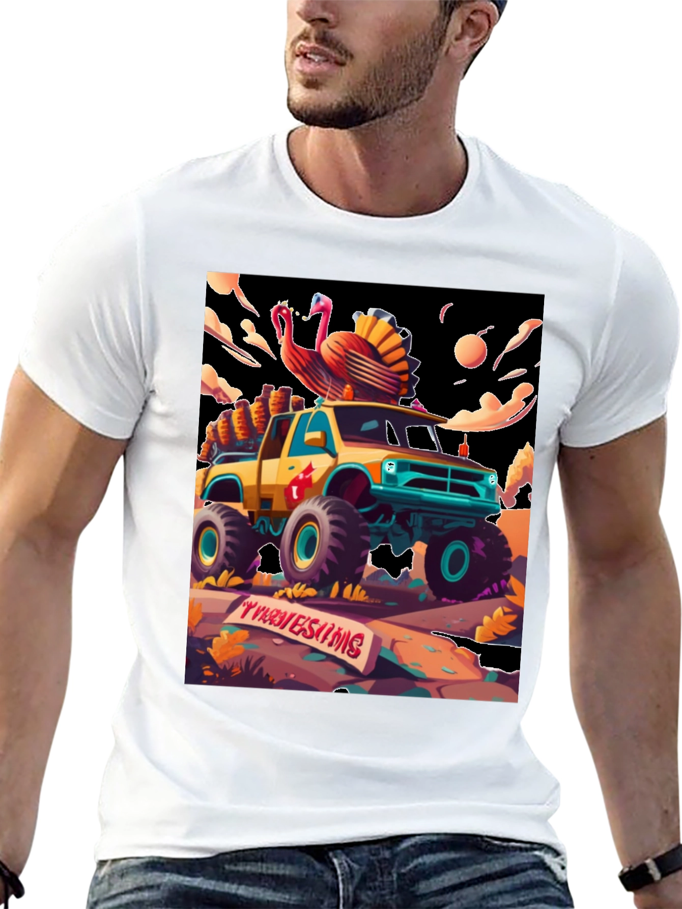 Thanksgiving Monster Truck T-Shirt