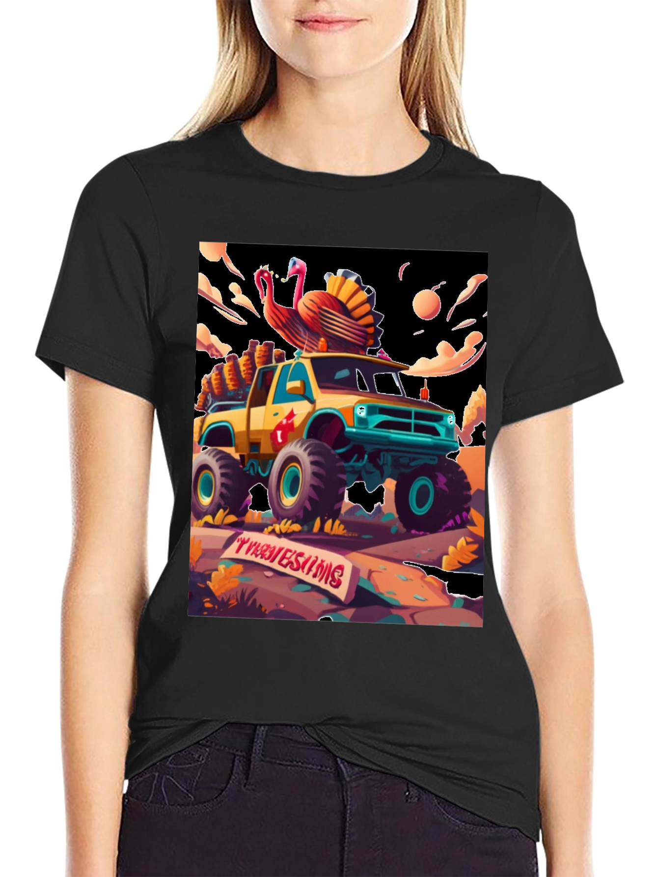 Thanksgiving Monster Truck T-Shirt