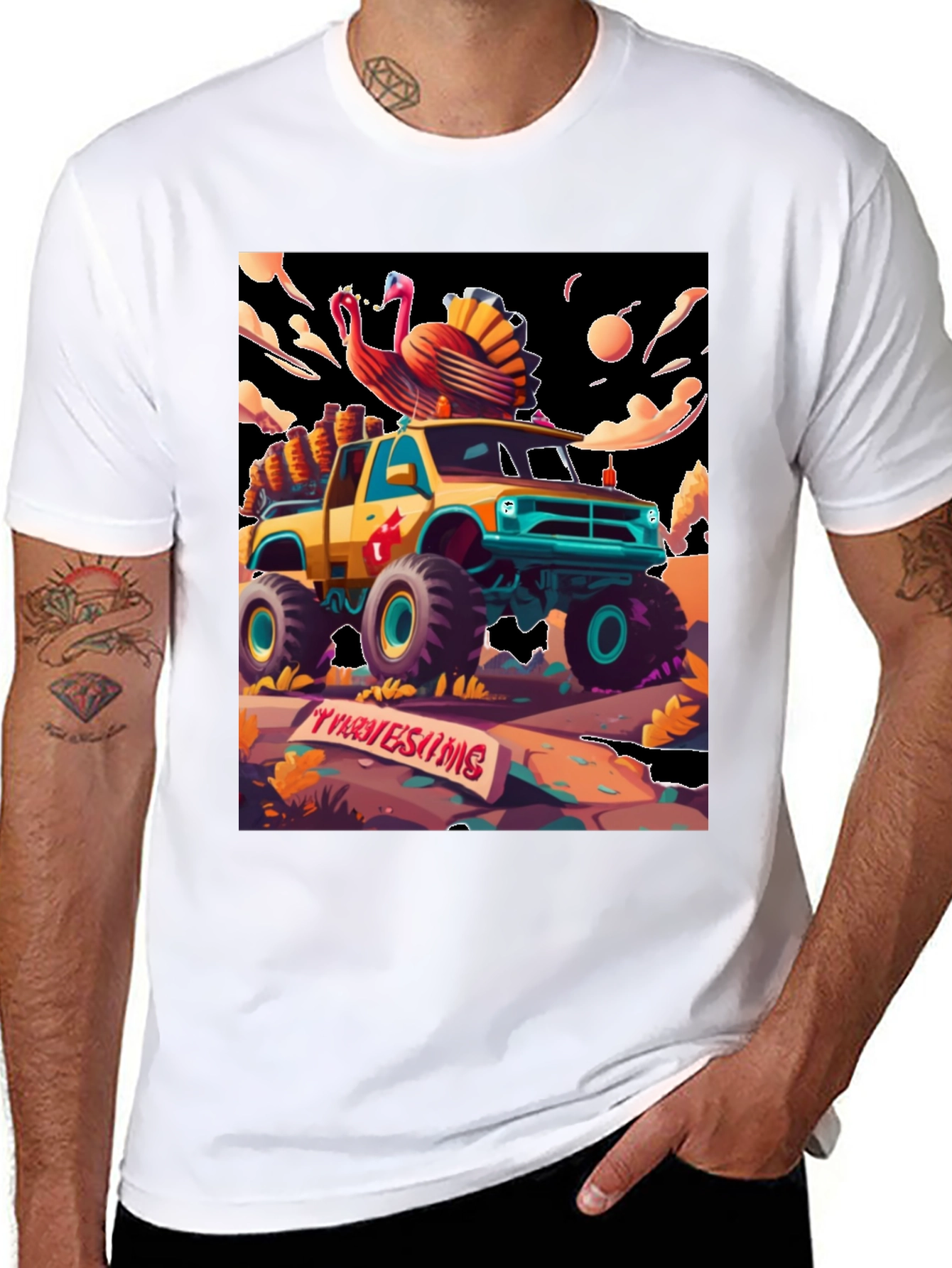 Thanksgiving Monster Truck T-Shirt