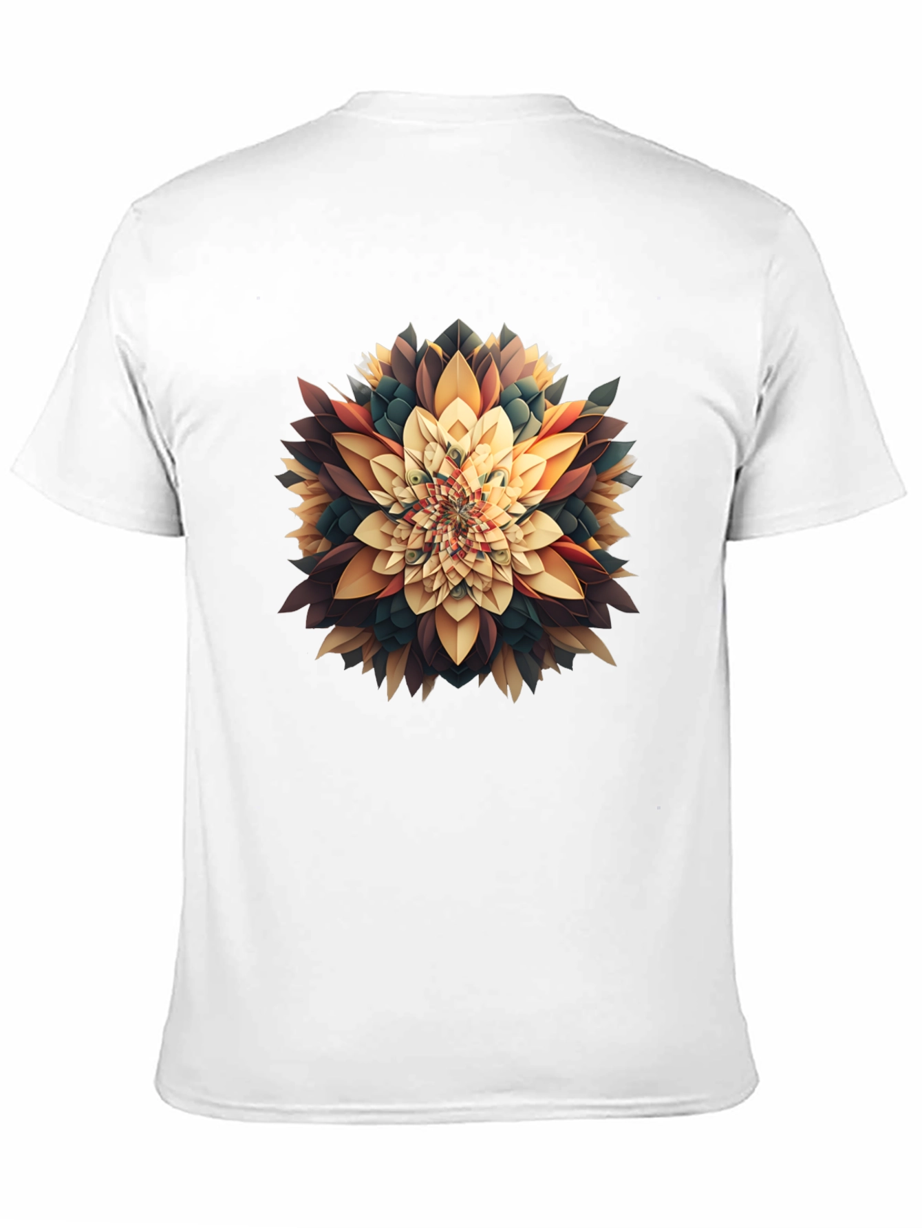 Abstract Floral Graphic Tee - Modern Black T-Shirt