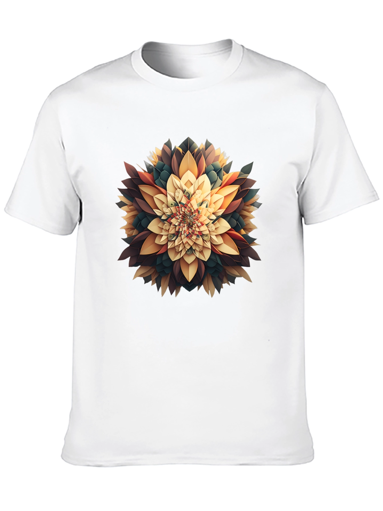Abstract Floral Graphic Tee - Modern Black T-Shirt