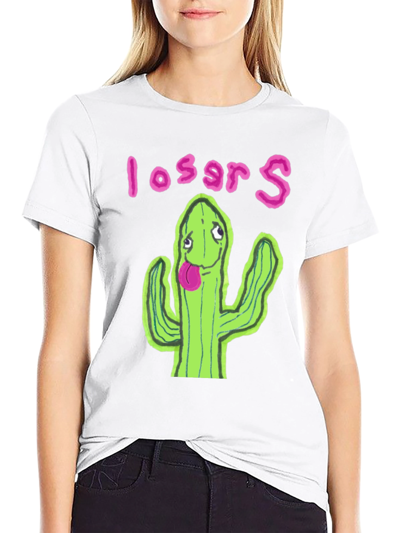 Cactus Losers Graphic Black T-Shirt