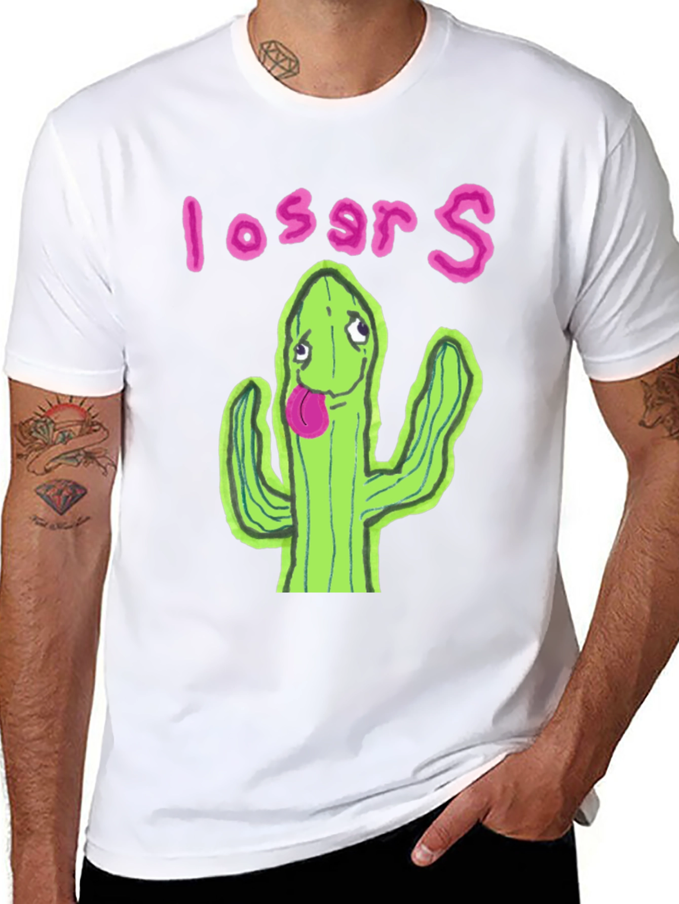 Cactus Losers Graphic Black T-Shirt