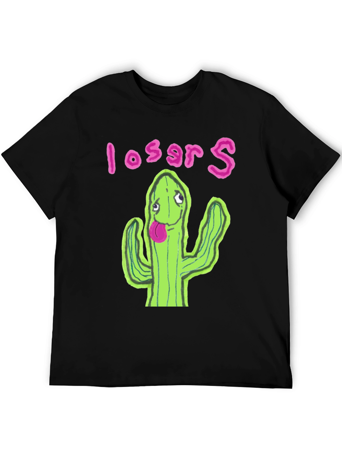 Cactus Losers Graphic Black T-Shirt