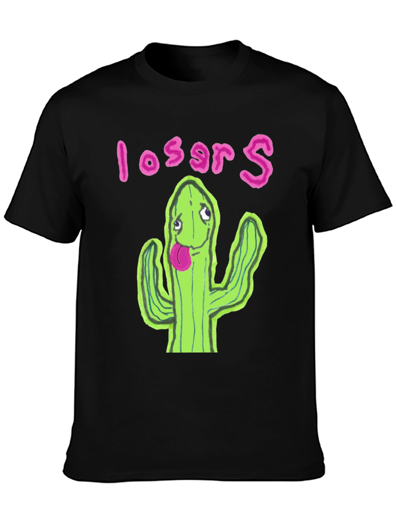 Cactus Losers Graphic Black T-Shirt