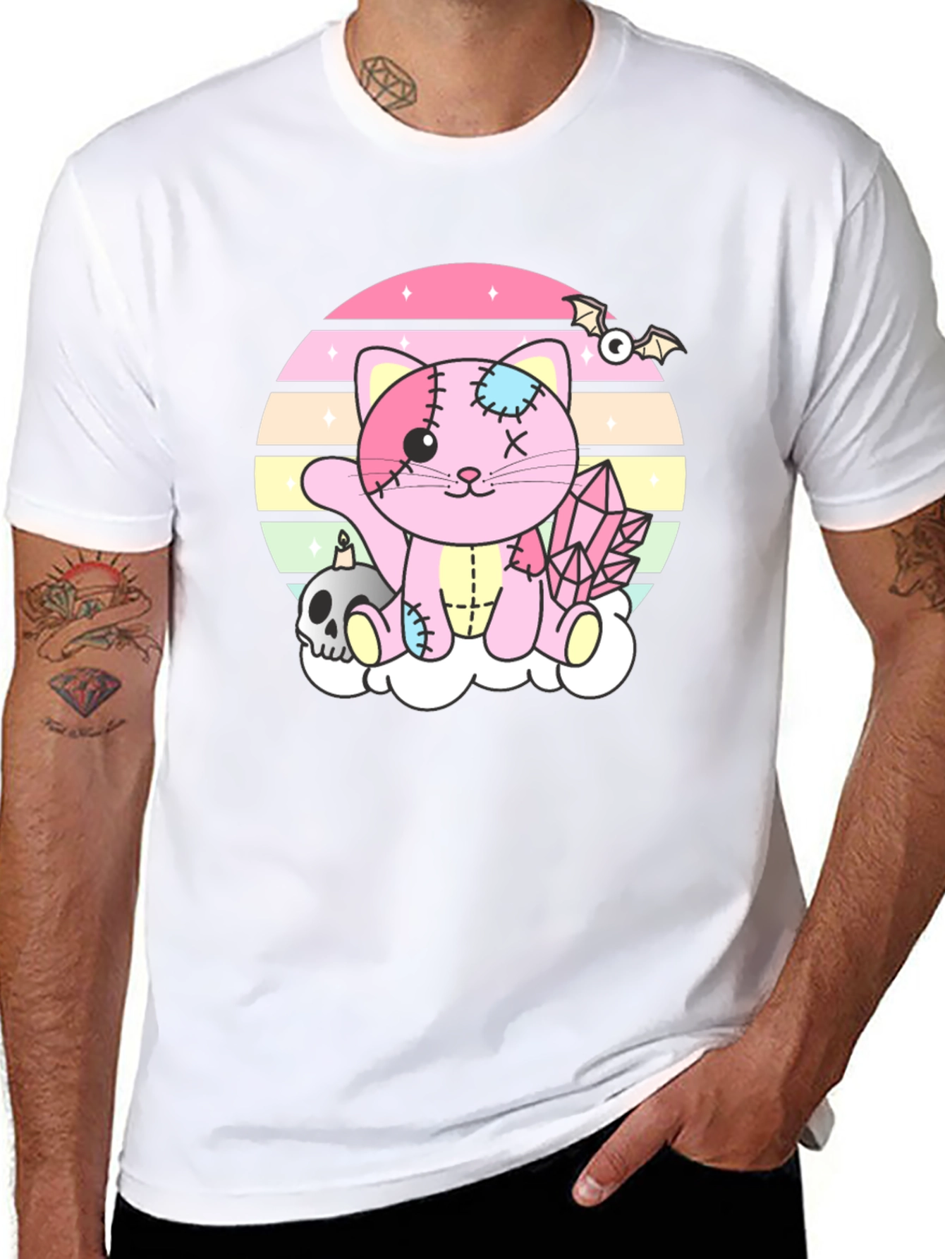 Cute Pastel Goth Zombie Kitty T-Shirt