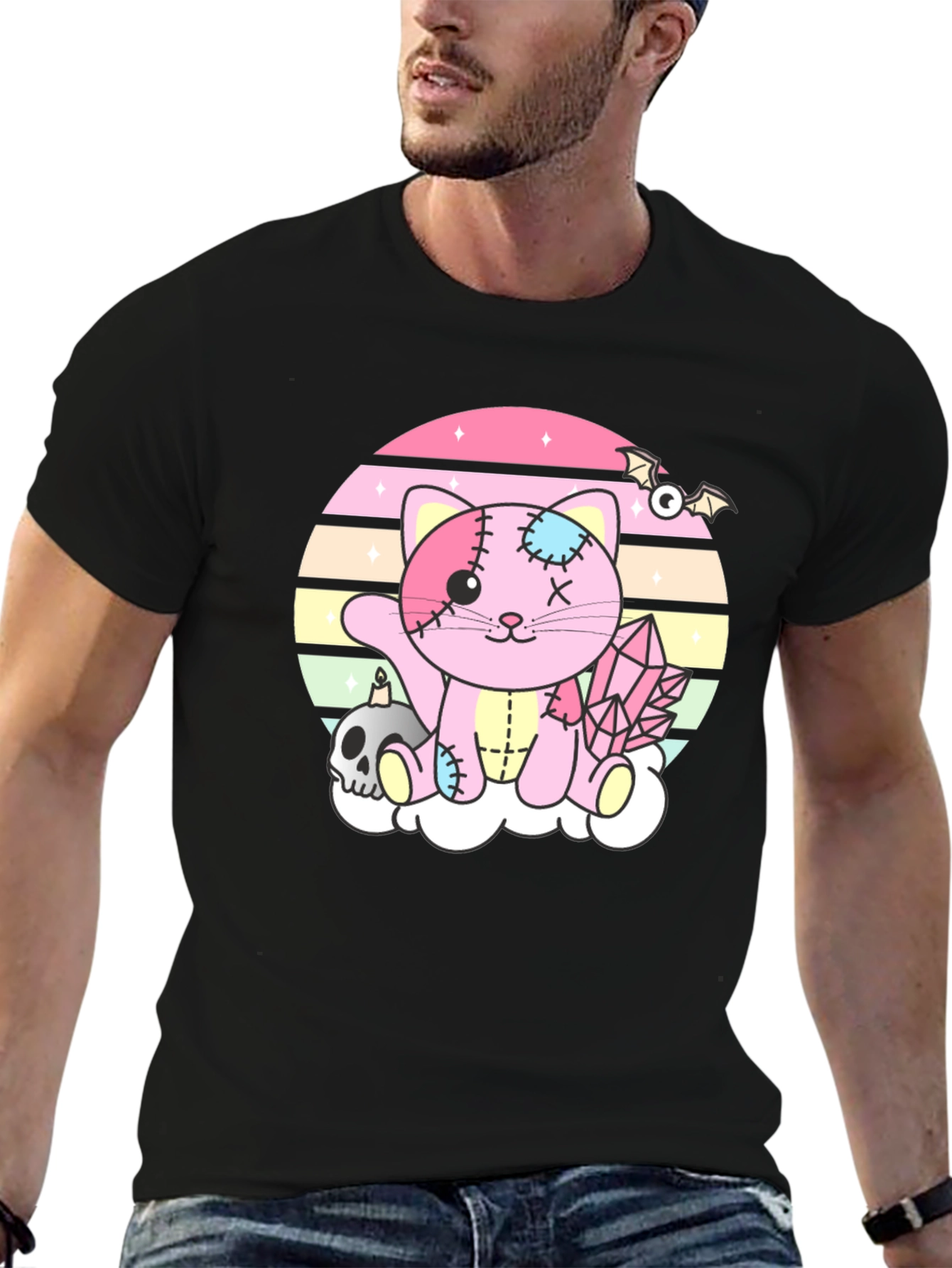 Cute Pastel Goth Zombie Kitty T-Shirt