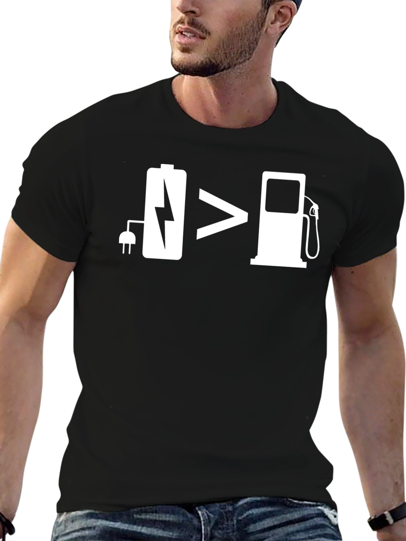 Electric Car Battery > Gas Pump T-Shirt