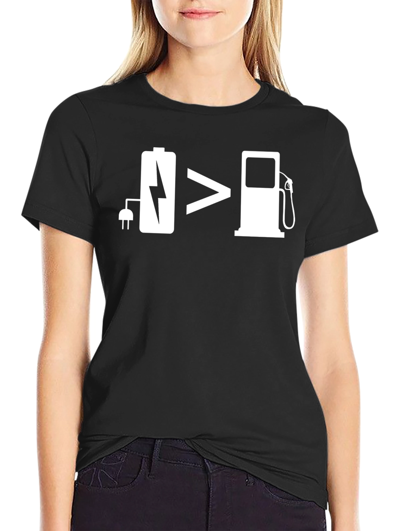 Electric Car Battery > Gas Pump T-Shirt