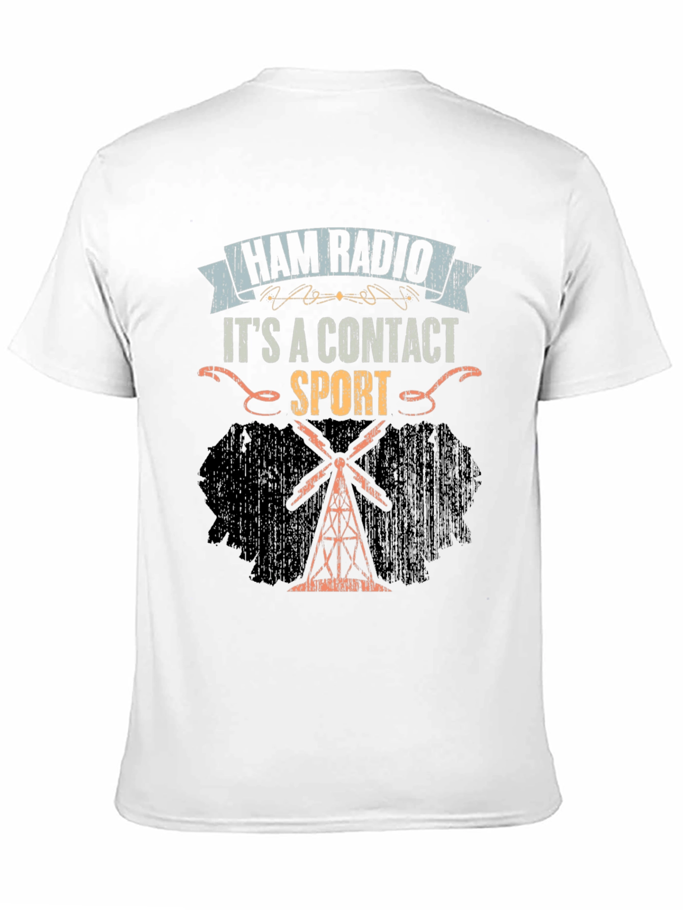 Ham Radio Contact Sport Black T-Shirt