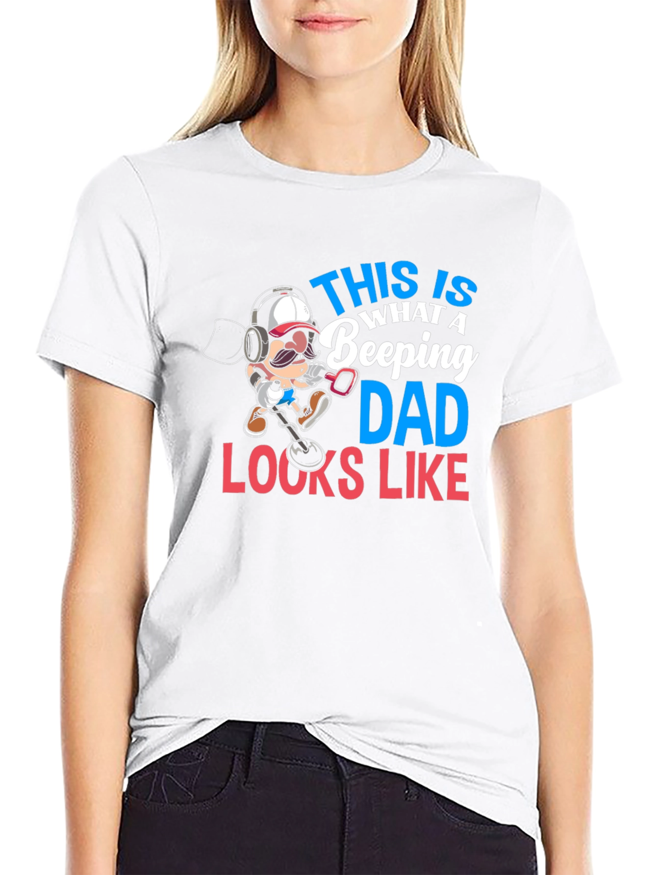 Beeping Dad T-Shirt - Metal Detecting Graphic Tee