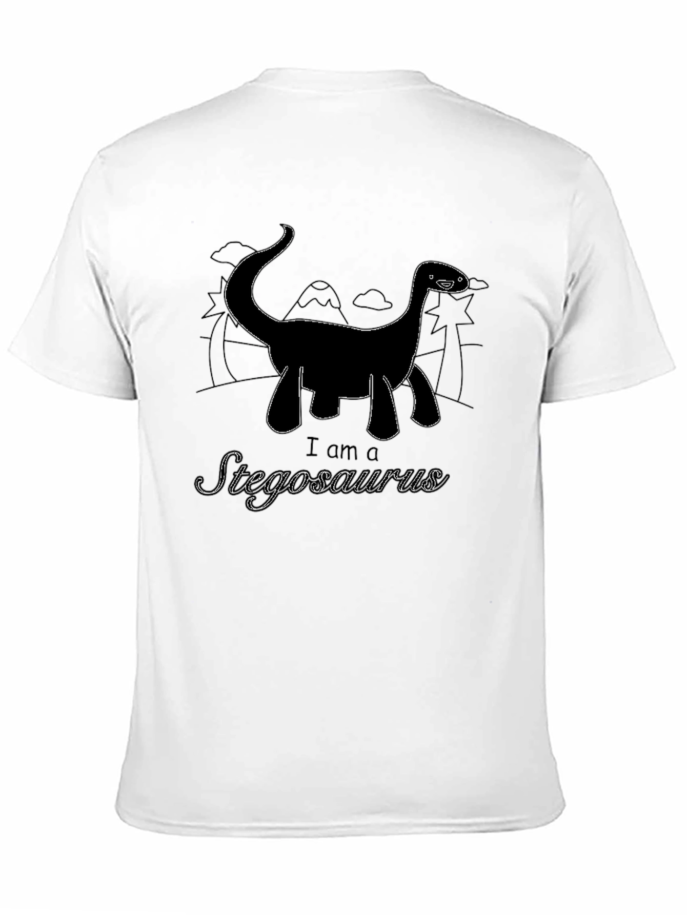 I am a Stegosaurus Black T-Shirt