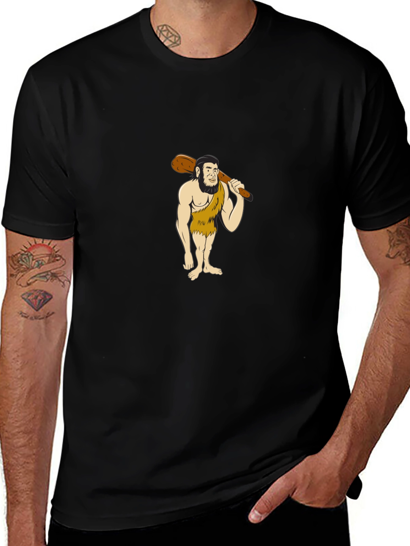 Caveman Graphic Tee - Stone Age Style