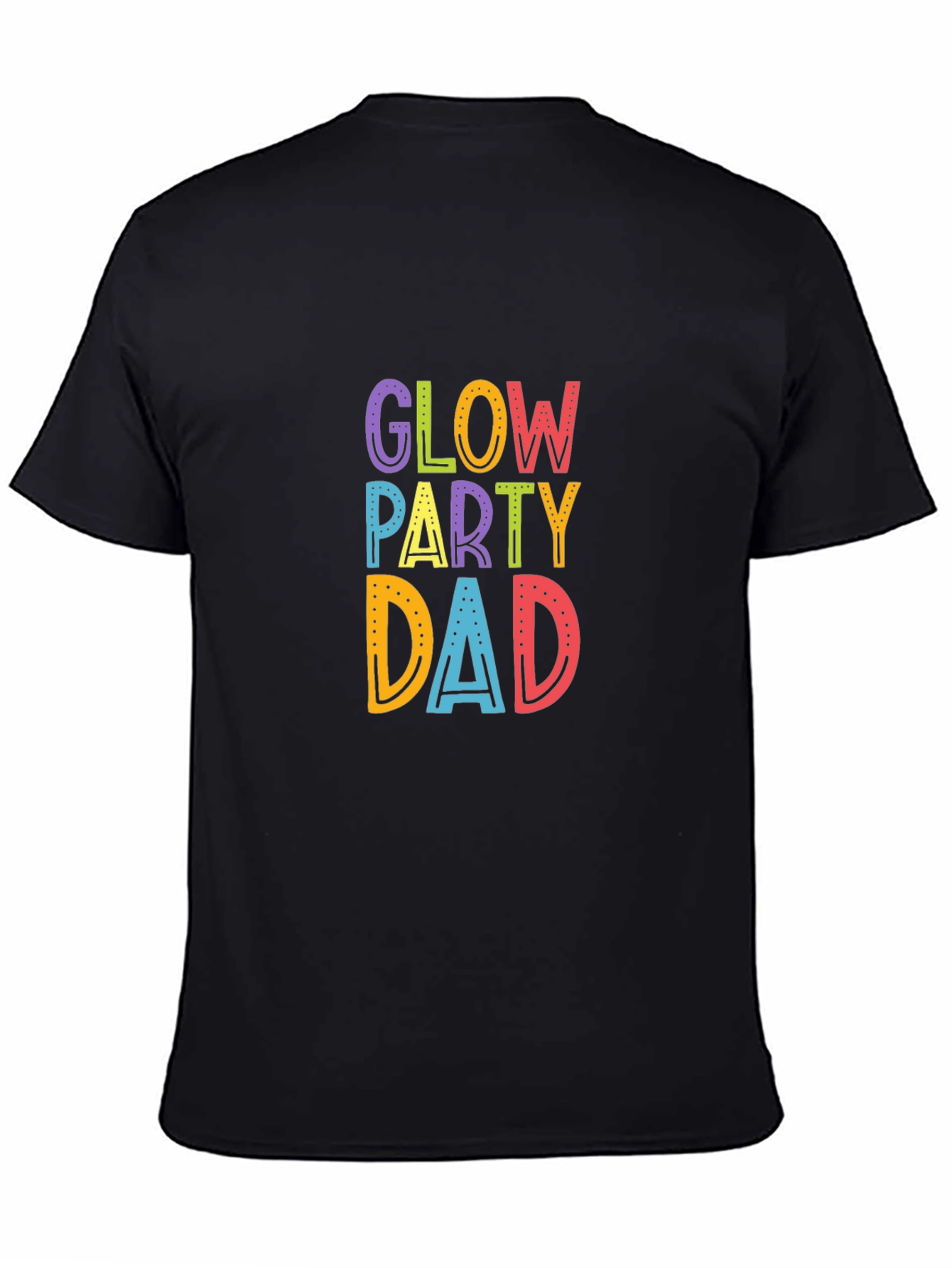 Glow Party Dad Black T-Shirt