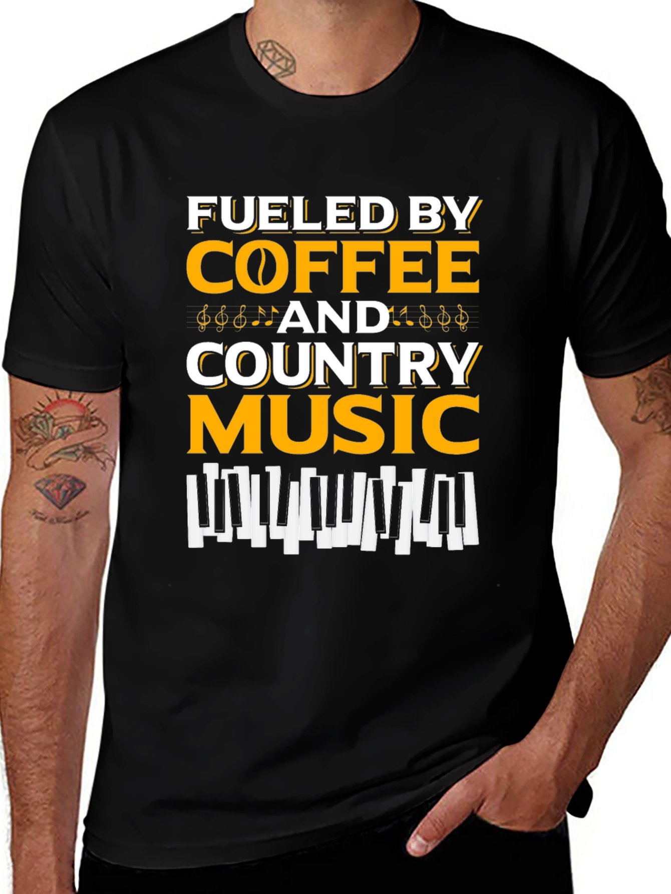 Fueled By Coffee & Country Music Graphic Tee