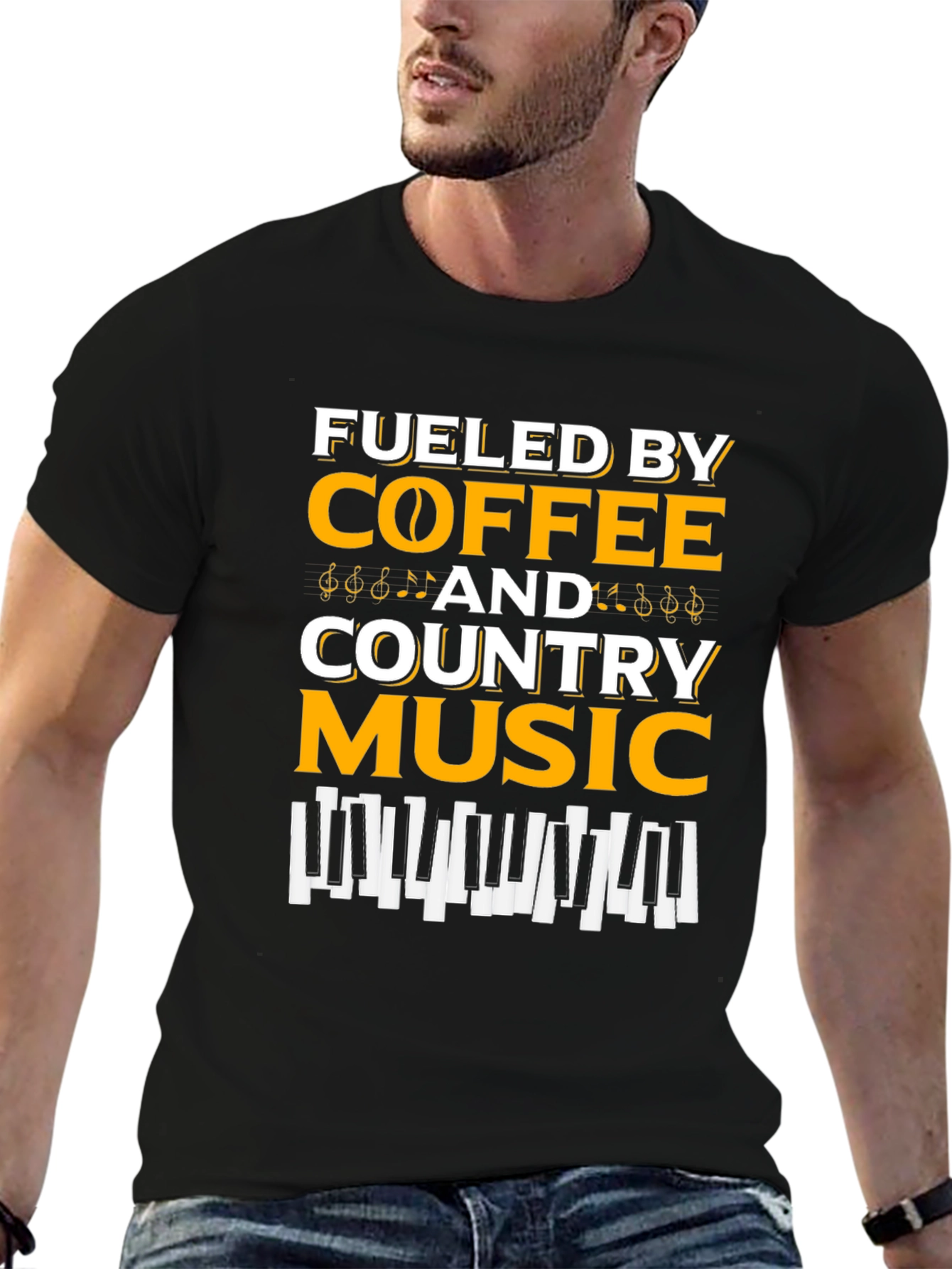 Fueled By Coffee & Country Music Graphic Tee