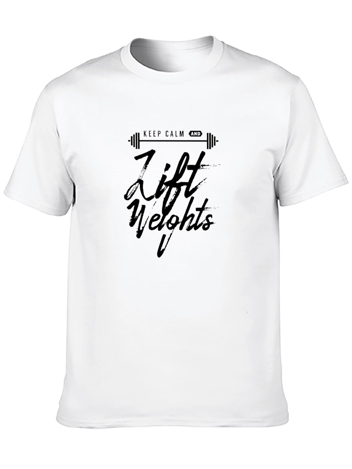 Keep Calm and Lift Weights Black T-Shirt