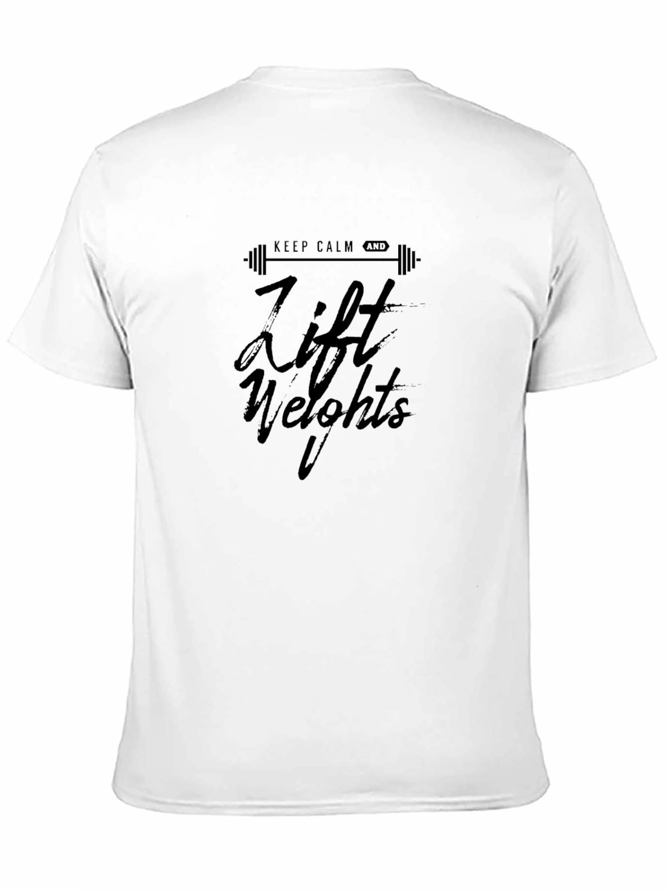 Keep Calm and Lift Weights Black T-Shirt